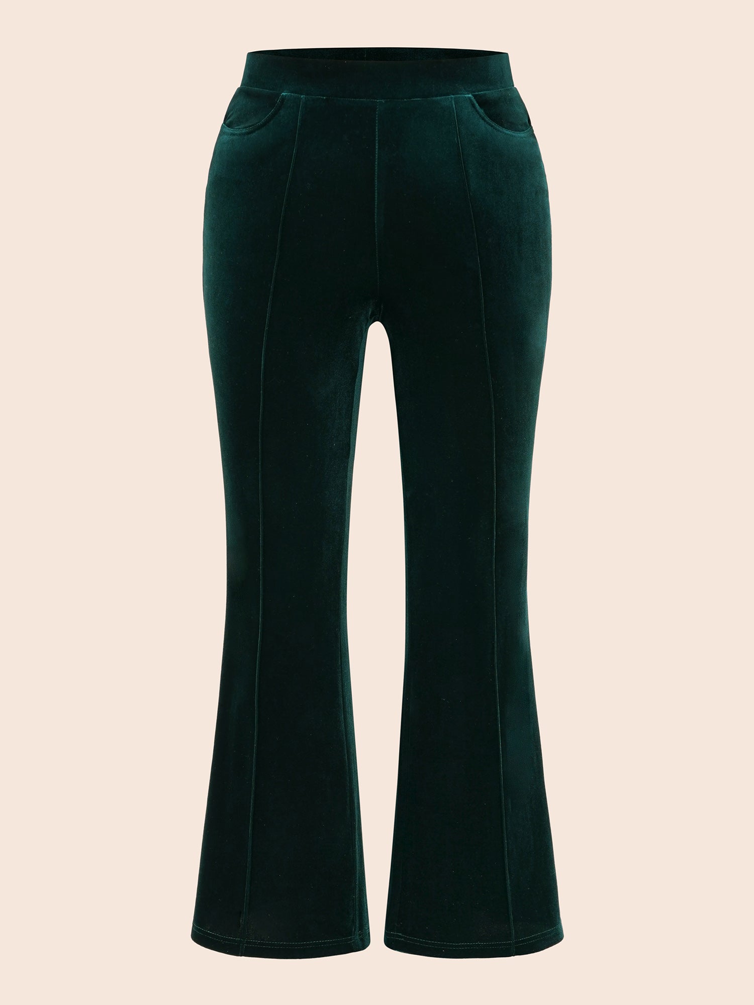 Velvet Mid Rise Flared Pants-Sweetccc