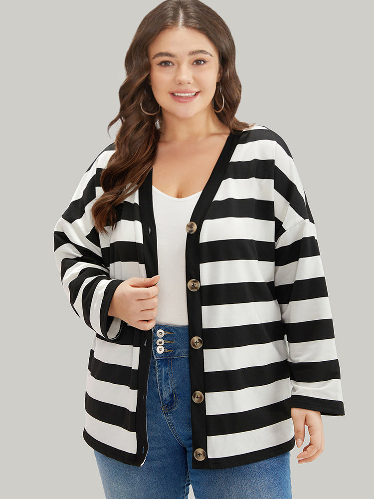 Halloween Striped Button Through Jacket-Sweetccc