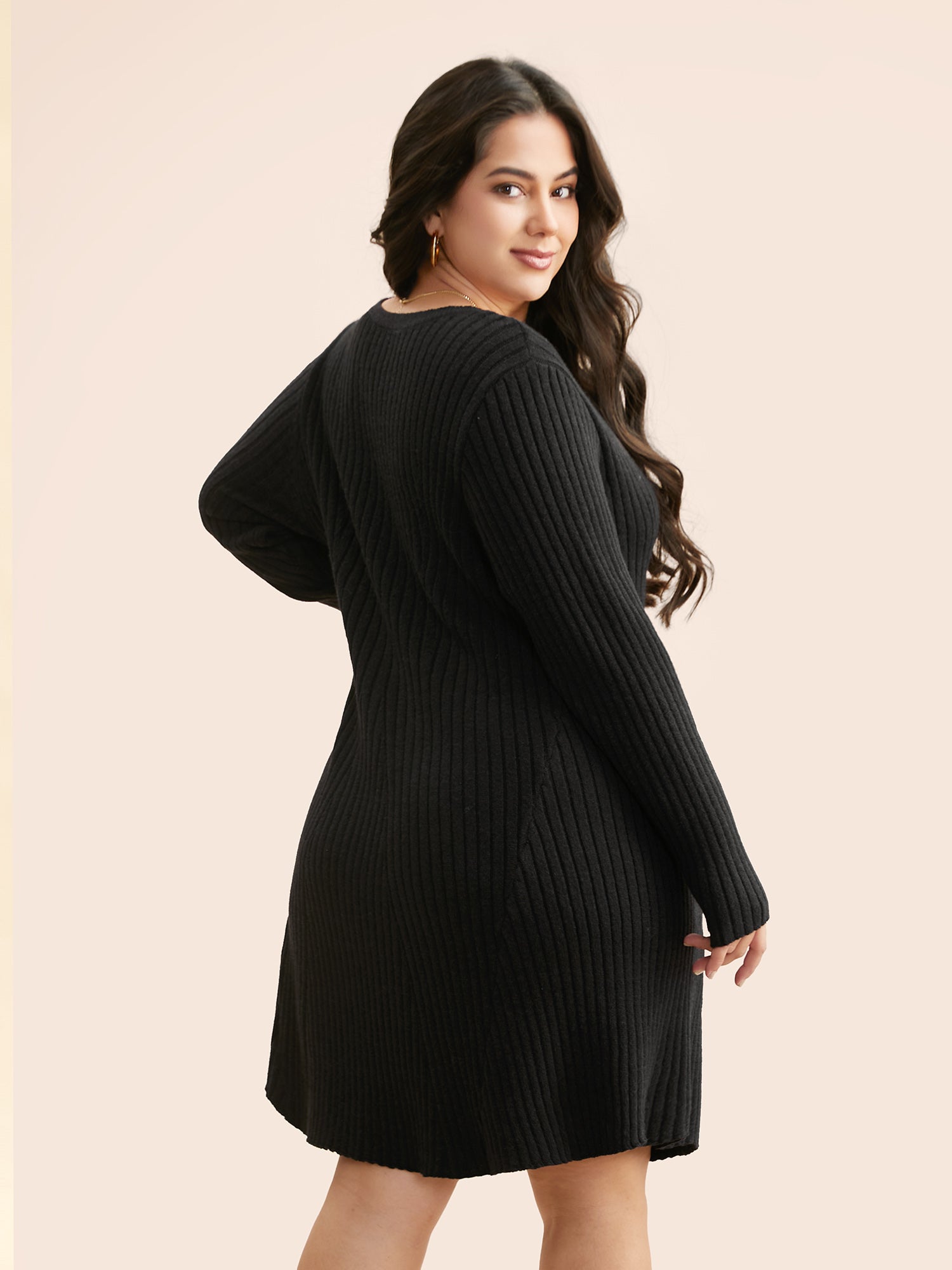 Supersoft Essentials Pit Strip Wool Sweater Dress-Sweetccc