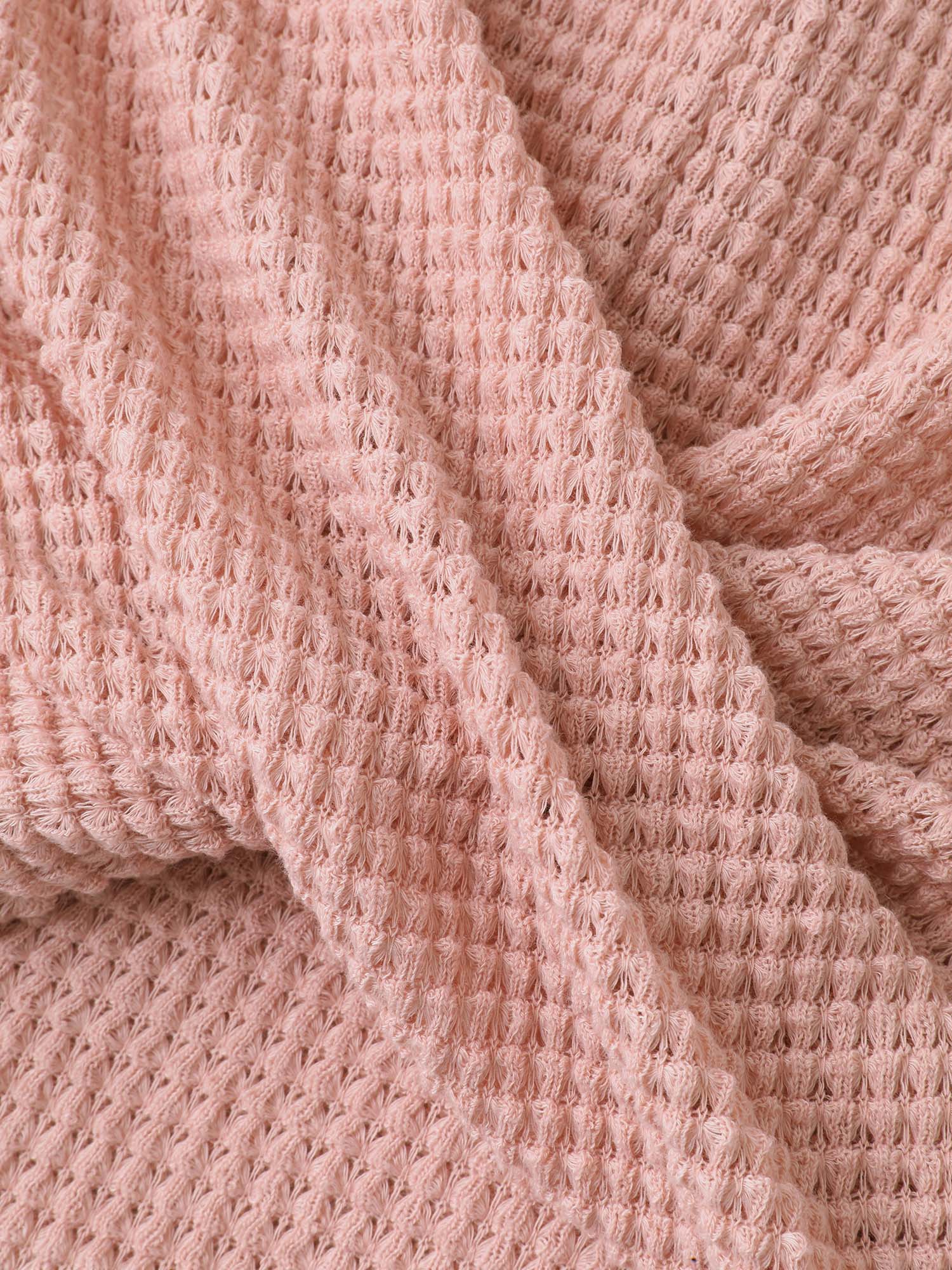 Stretchy Hem Twist Textured Plain T-Shirt-Sweetccc