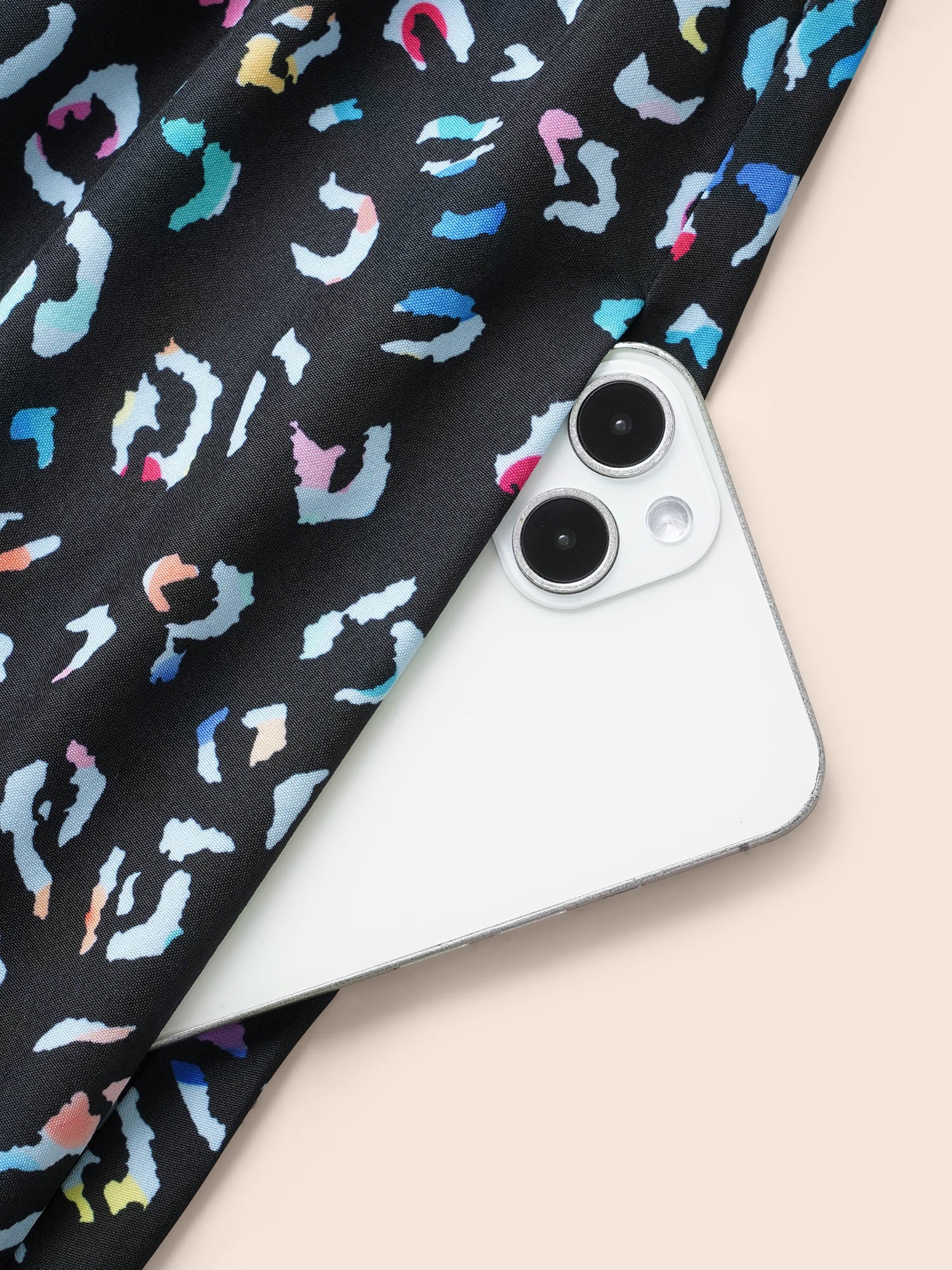 Multi-color Leopard Print Elastic Waist Midi Dress-Sweetccc