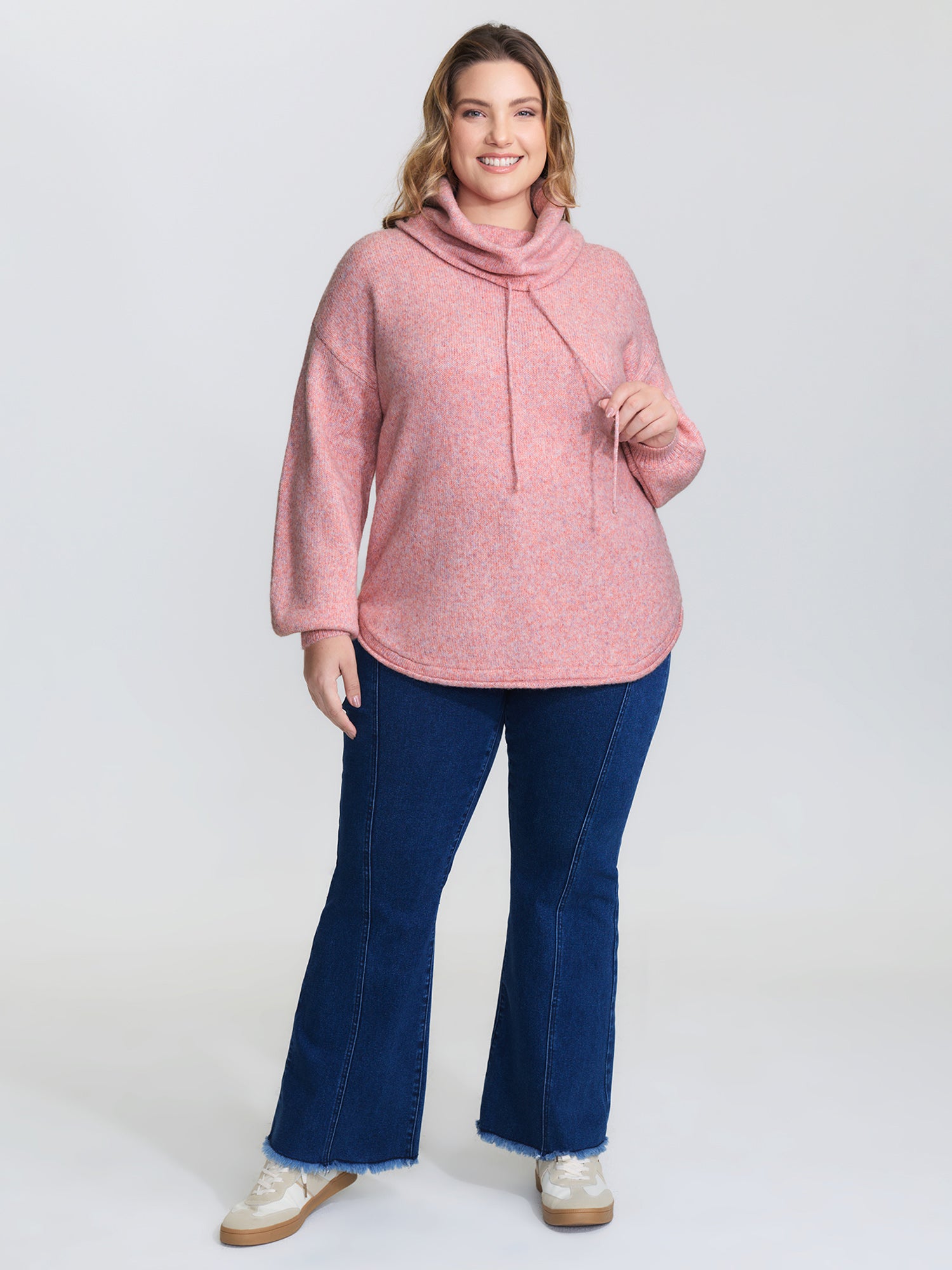 Supersoft Turtleneck Balloon Sleeve Pullover-Sweetccc