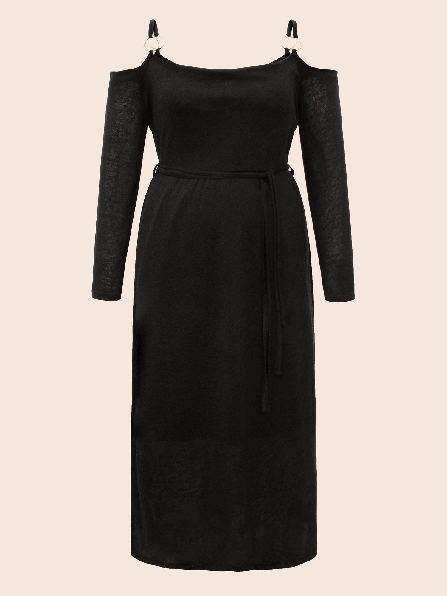 Obsidian Side Slit Accents Maxi Dress-Sweetccc