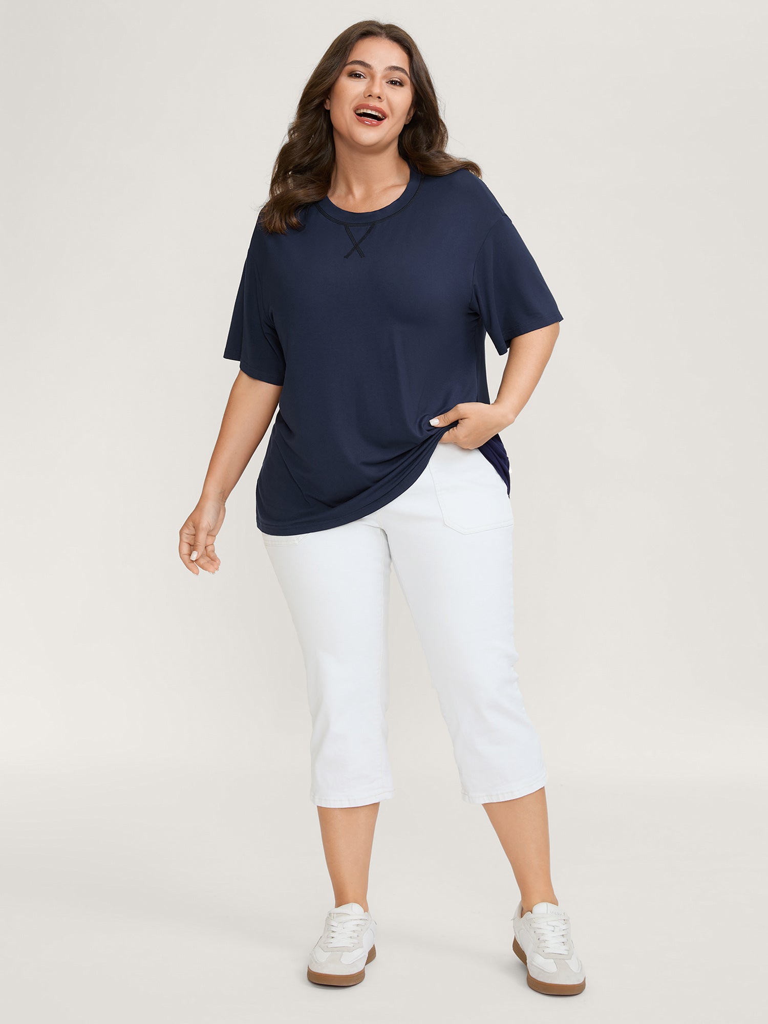 Supersoft Sheer Butterfly Backless Embroidered T-Shirt-Sweetccc