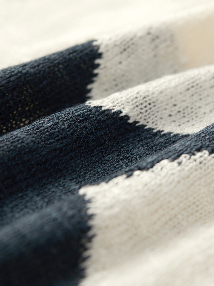 Star & Striped Print Drop Shoulder Pullover-Sweetccc