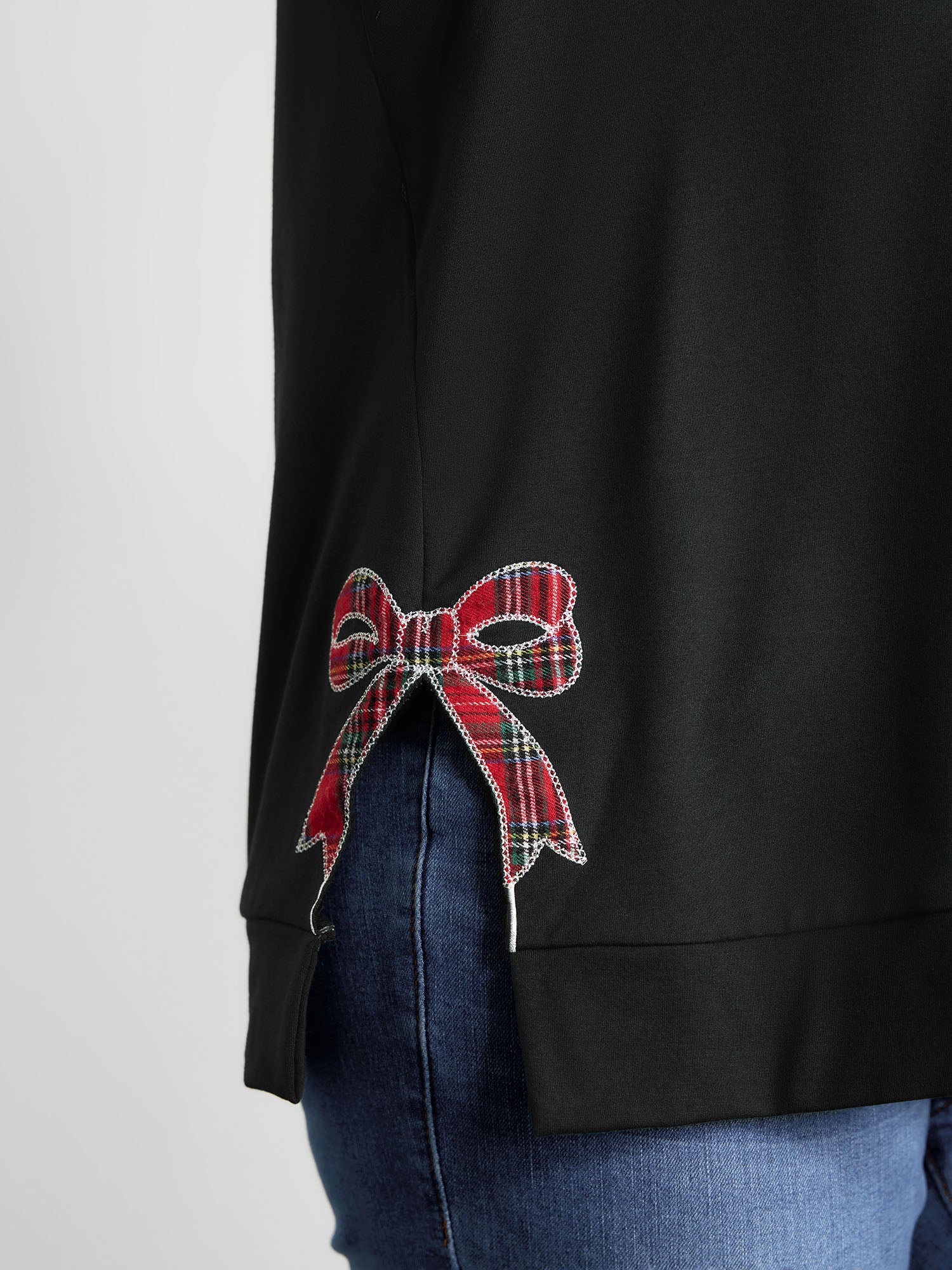 Merry Applique Embroidery Sweatshirt-Sweetccc