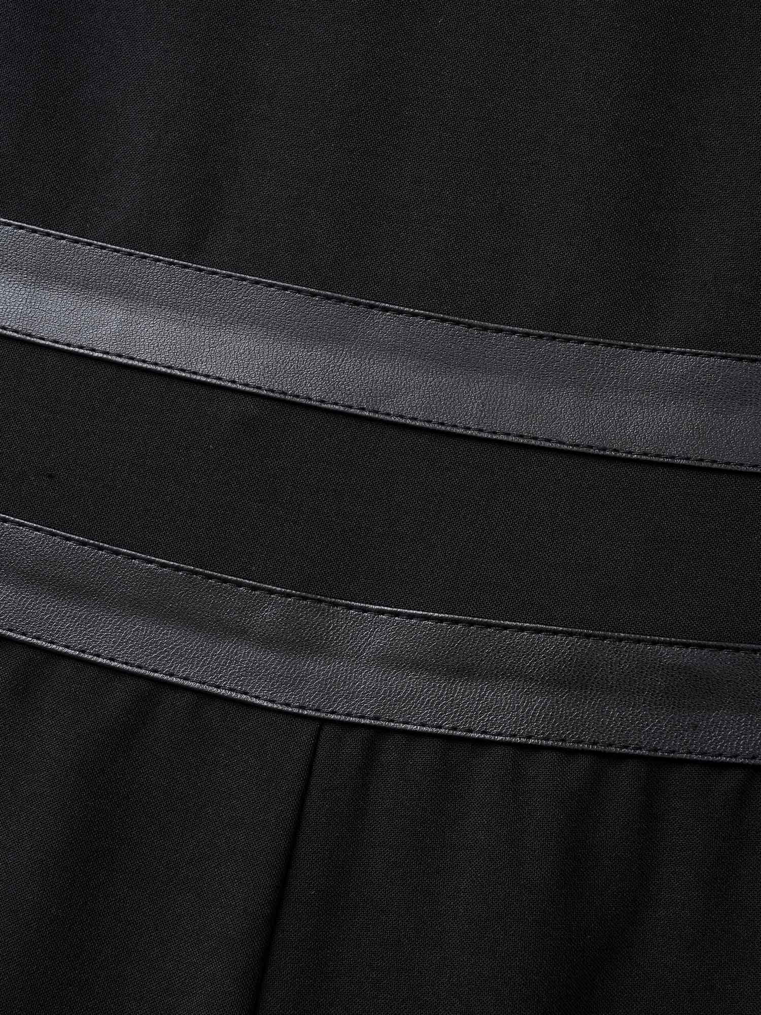 Wicked Witch Leather Belt Off-Shoulder Jumpsuit-Sweetccc