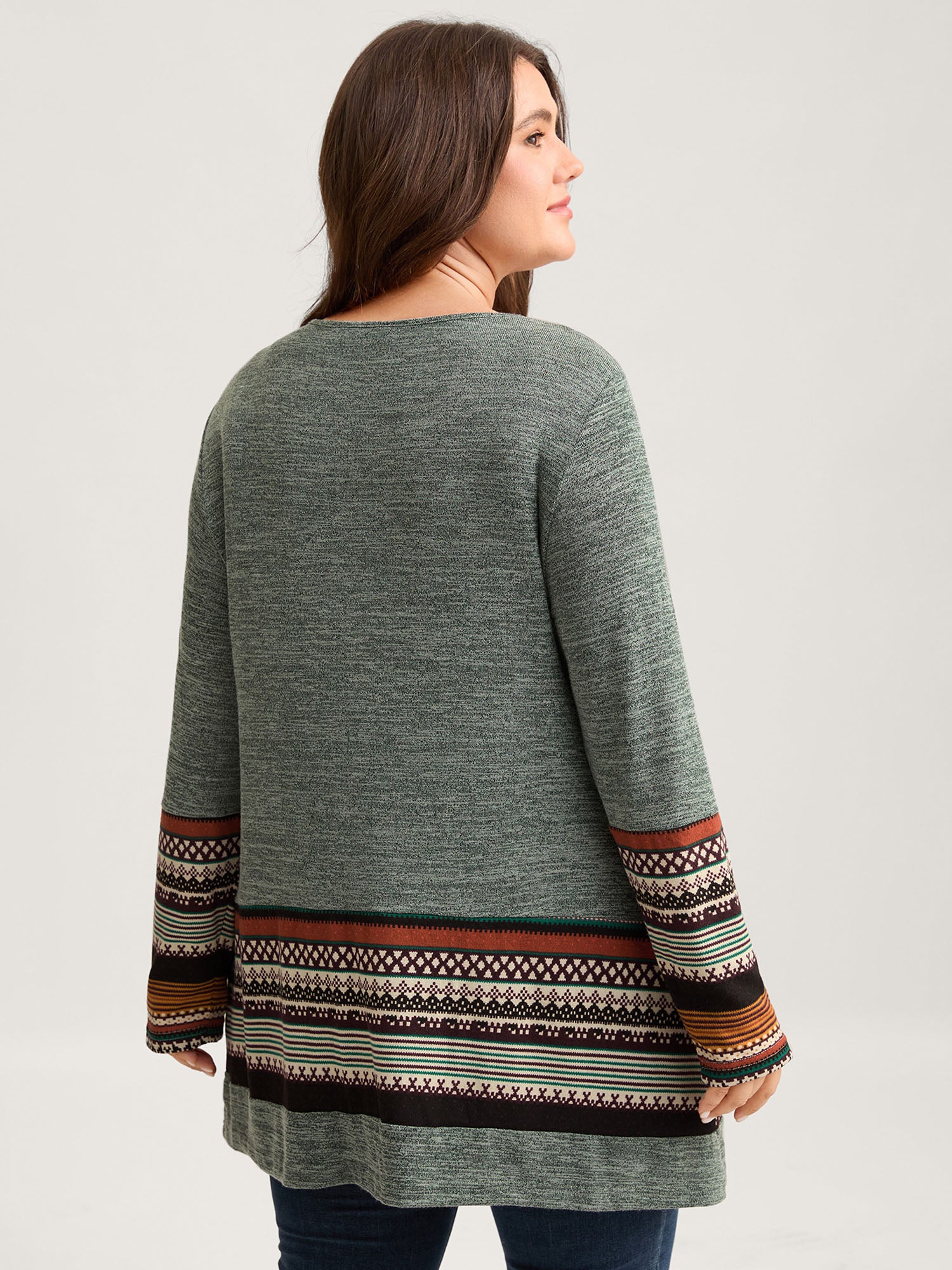 Tunic Boho Print Pocket T-shirt-Sweetccc