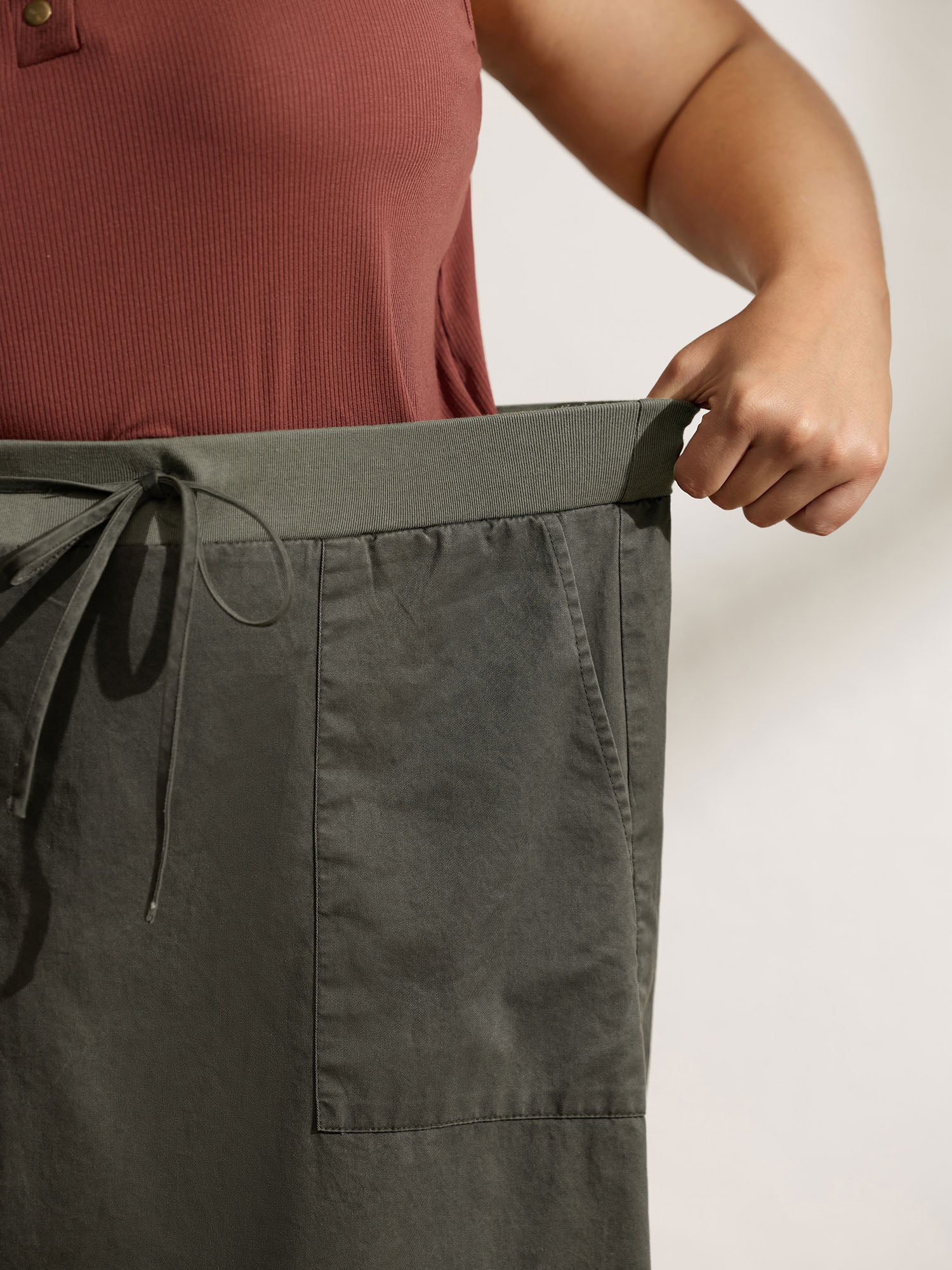 Vintage Thread Spliced Slit Midi Skirt-Sweetccc