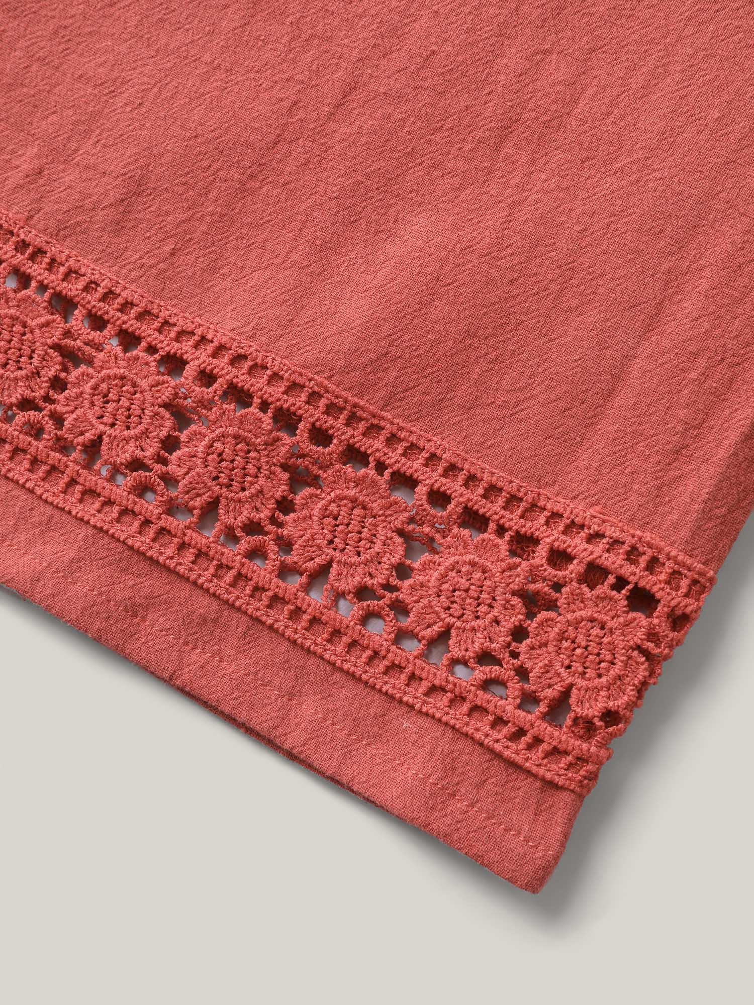 Lace Trim Waist-Tie Shorts-Sweetccc