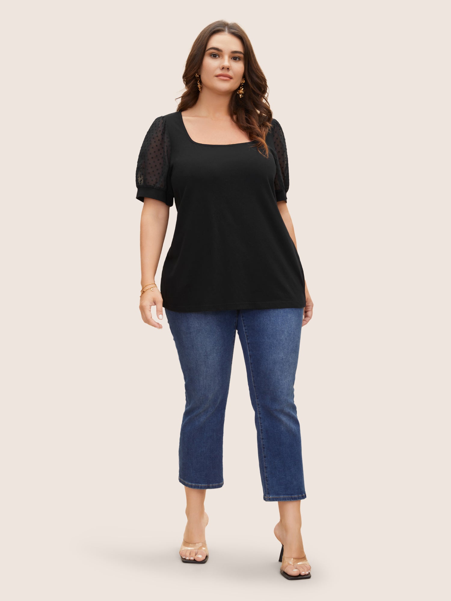 Jacquard Decor Cotton Top-Sweetccc