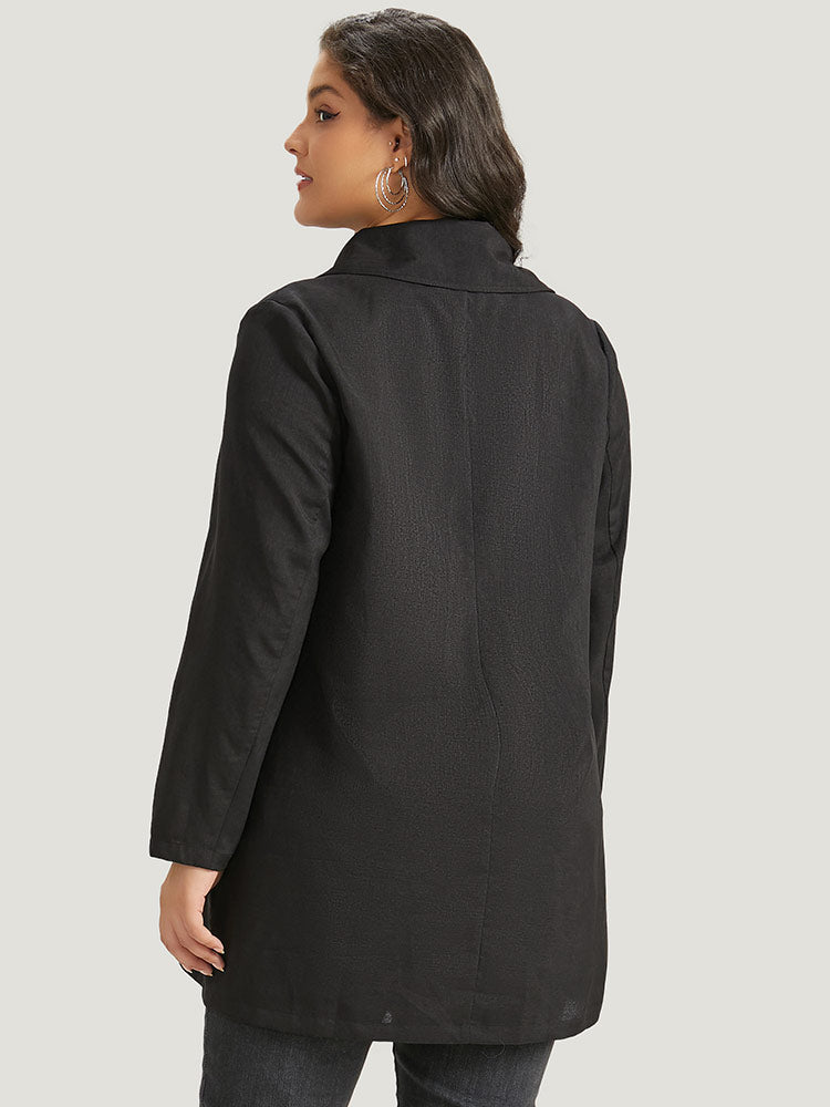 Halloween Solid Lapel Collar Double Breasted Pocket Coat-Sweetccc