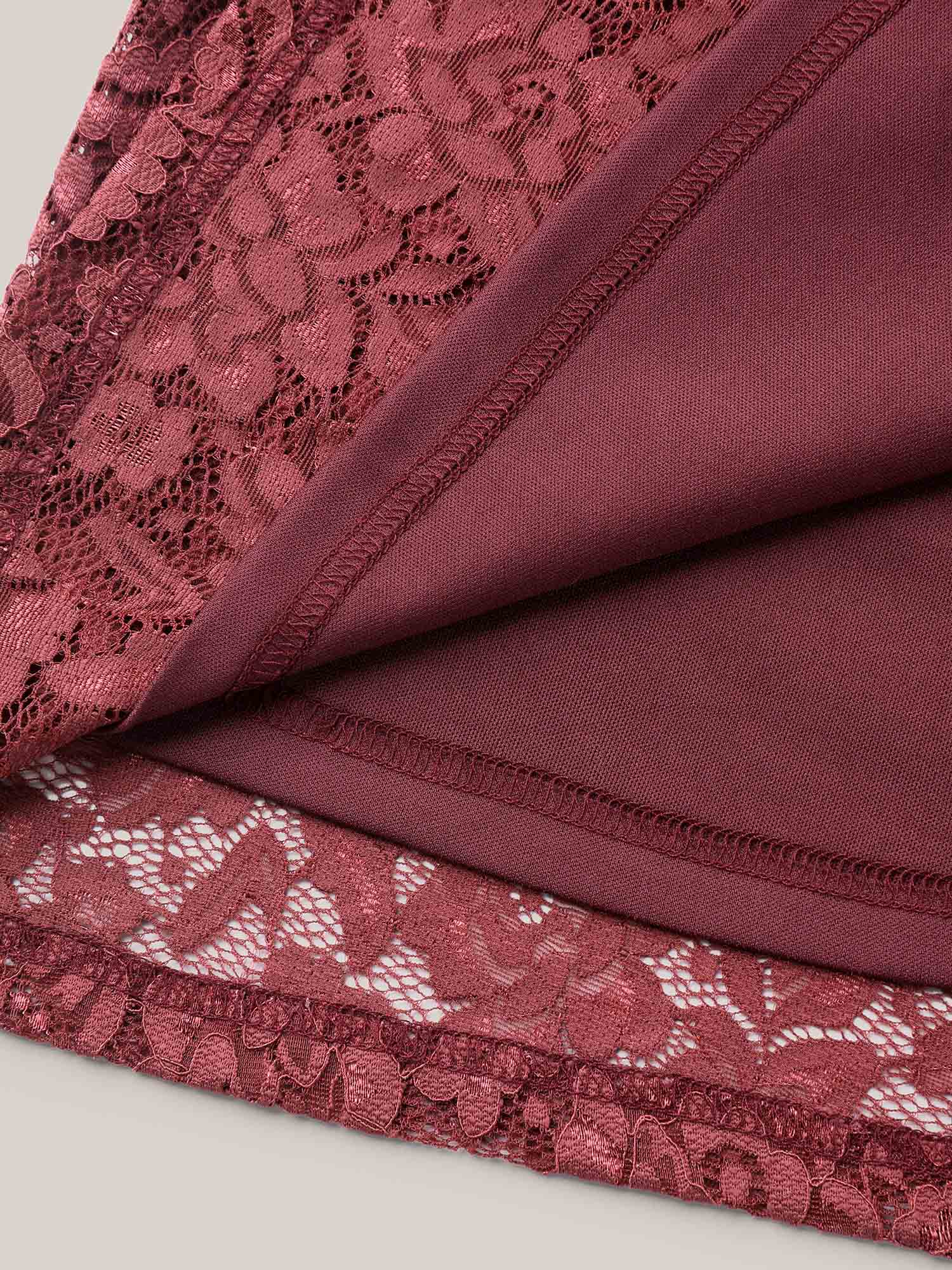 Lace Round Neck Babydoll Top-Sweetccc