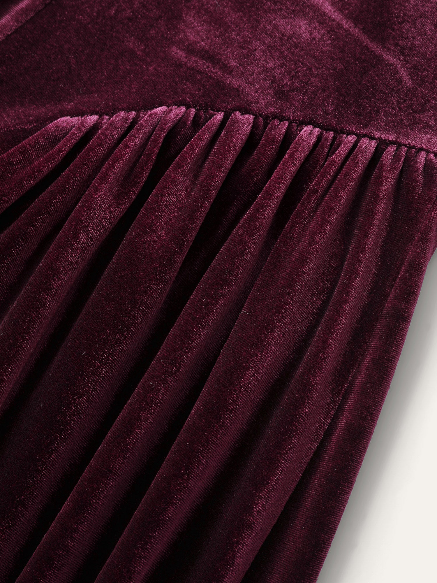 Velvet Structured Pleated Bodice Midi Dress-Sweetccc