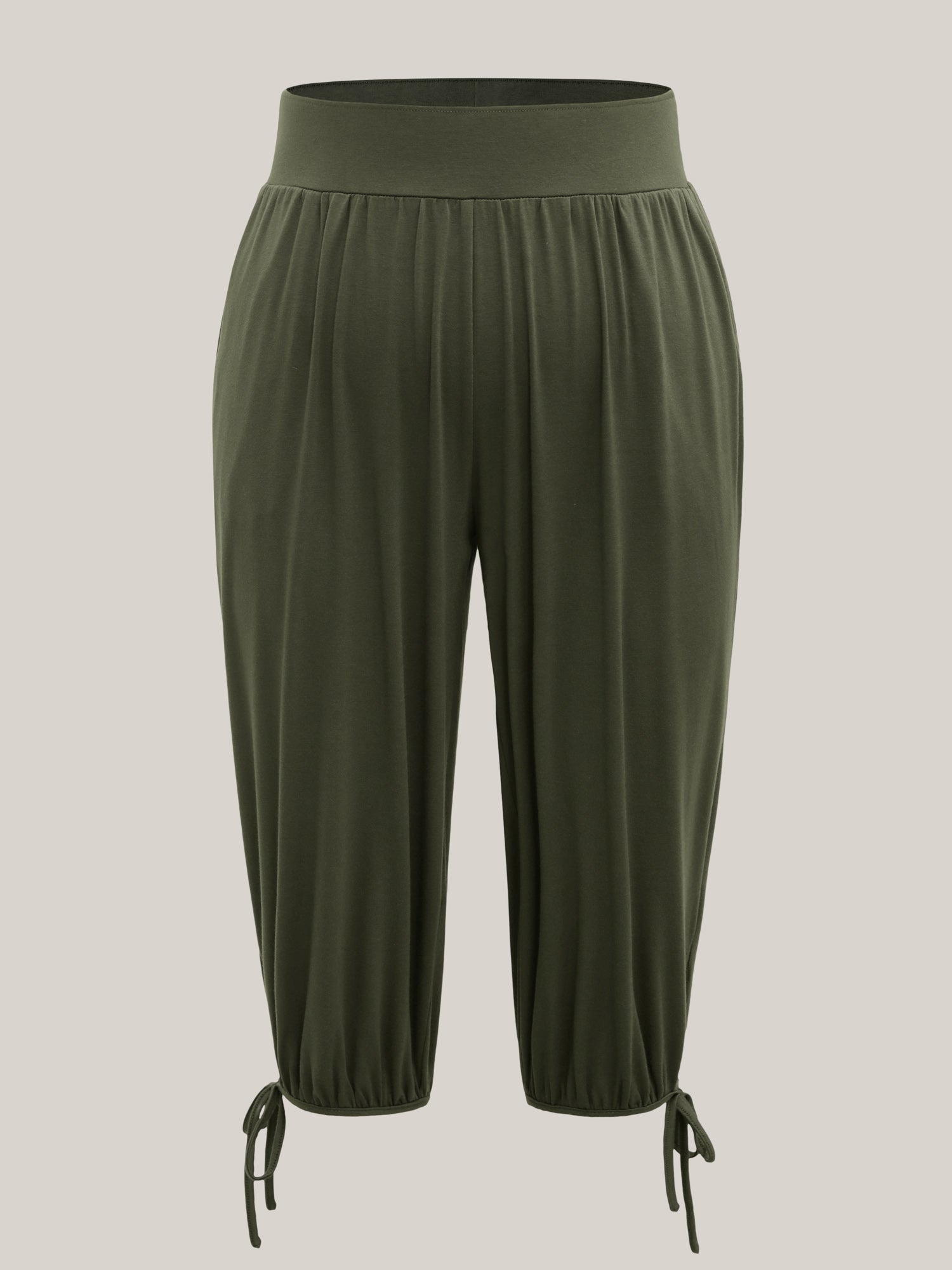 Keyhole Hem Ties Jogger Pants-Sweetccc