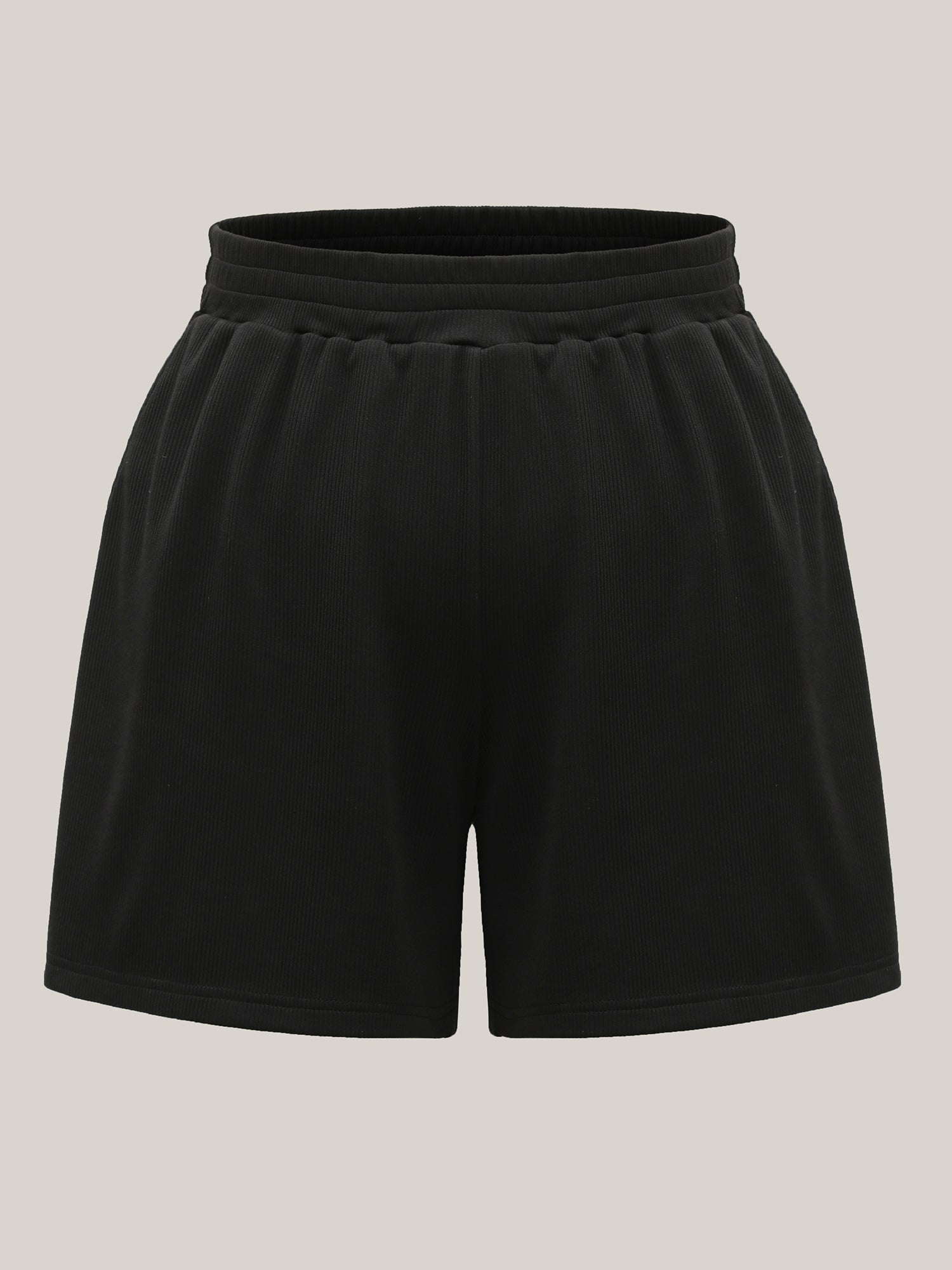 Textured Straight-Fit Pull-On Shorts-Sweetccc