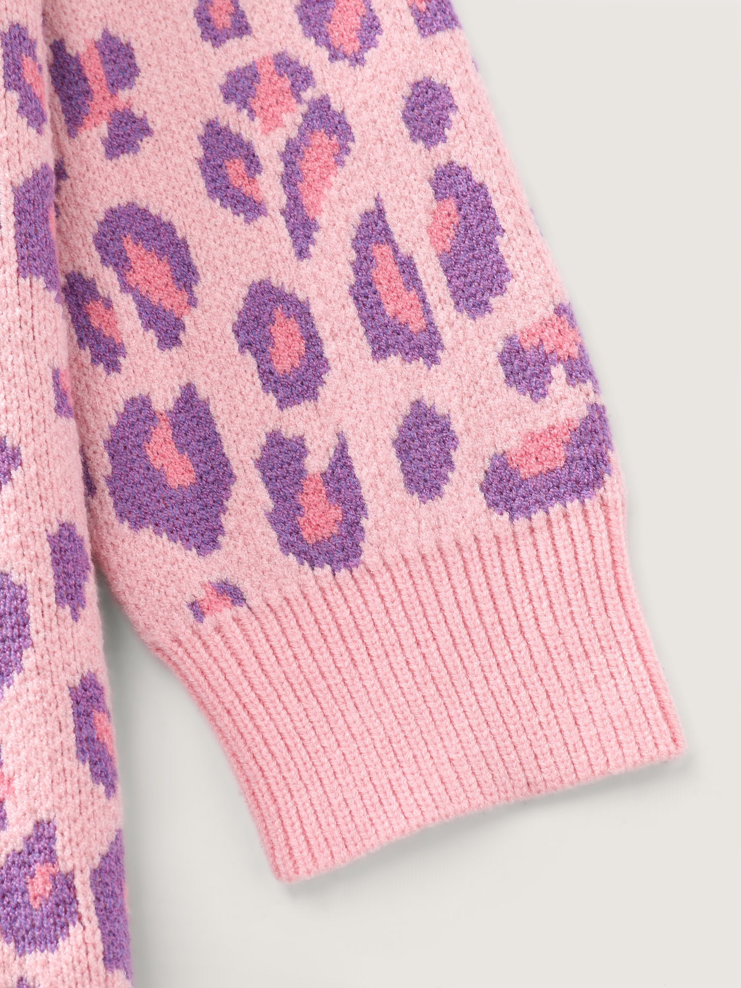 Sweet Leopard Pattern Jacquard Pullover-Sweetccc