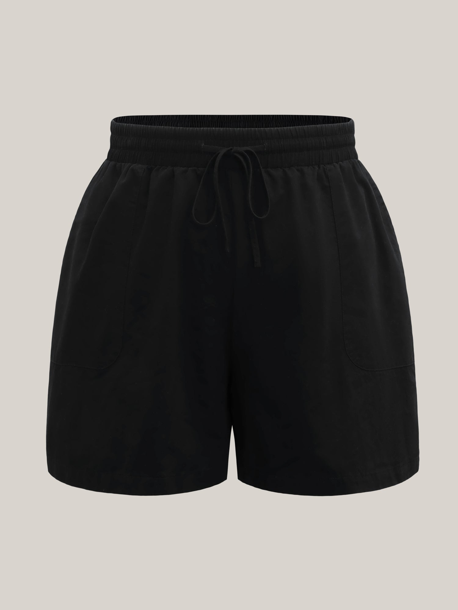 Waist-Drawstring Wide-Leg Shorts-Sweetccc