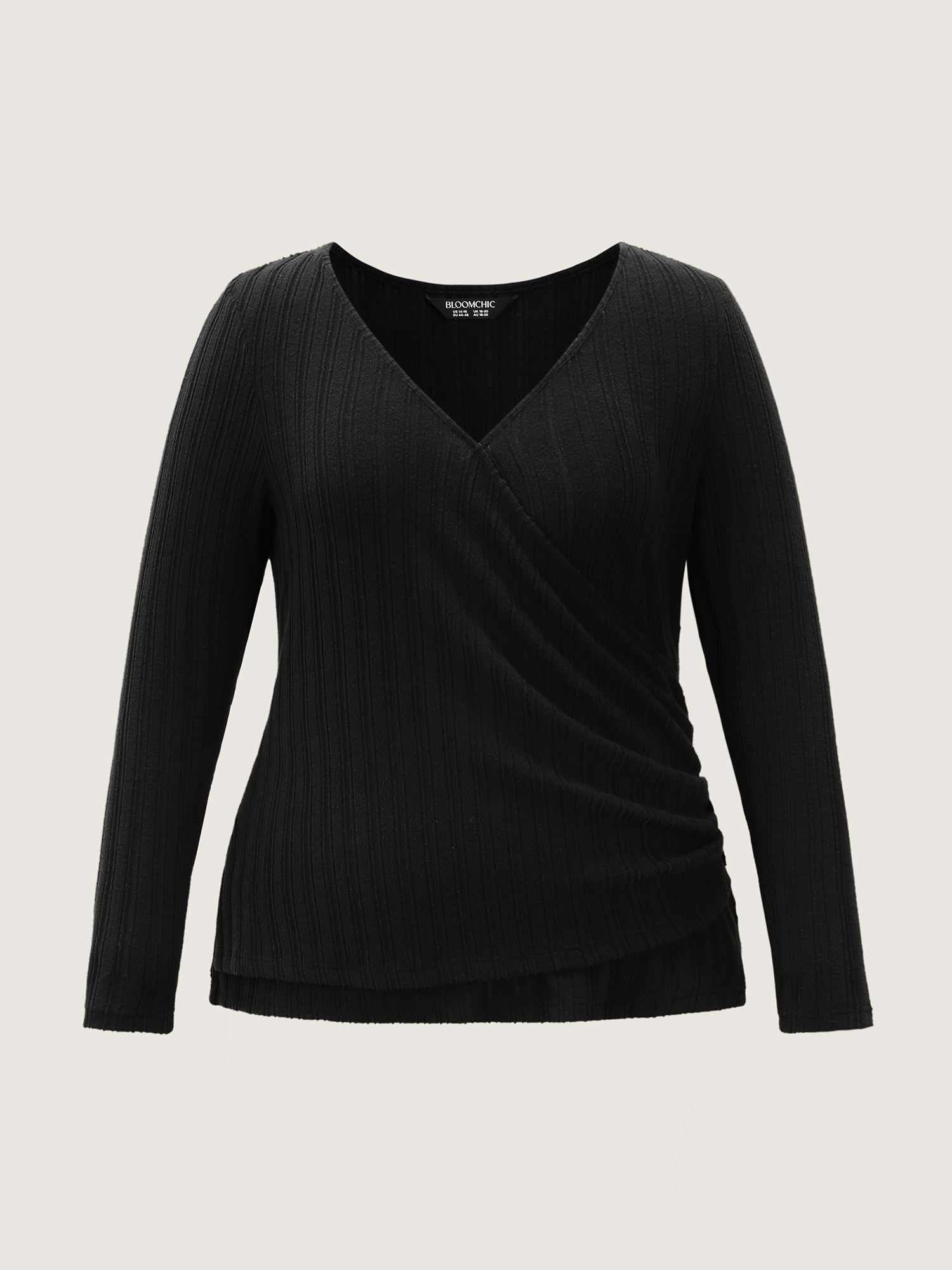 Textured Stretchy-Fit Buttons T-Shirt-Sweetccc