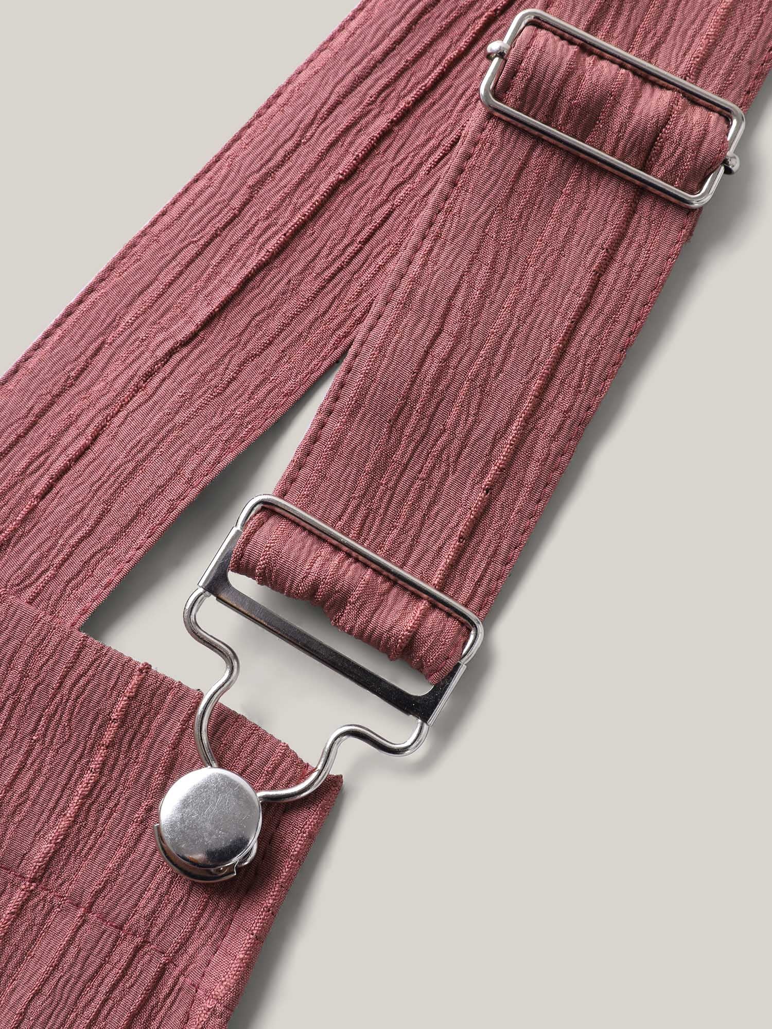 Overall Straps Textured Midi Dress-Sweetccc