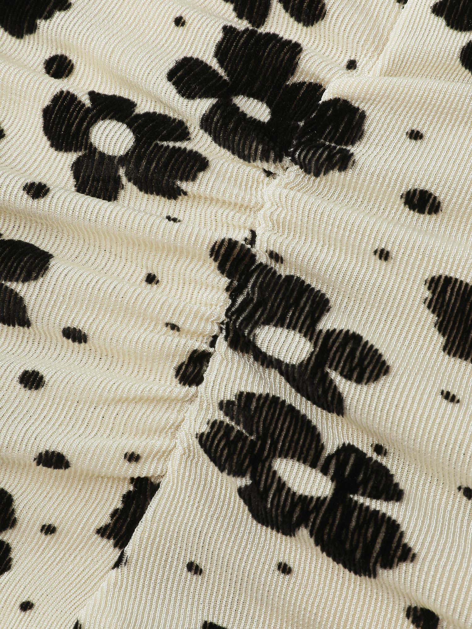 Floral Print Stretchy Mock Neck T-Shirt-Sweetccc