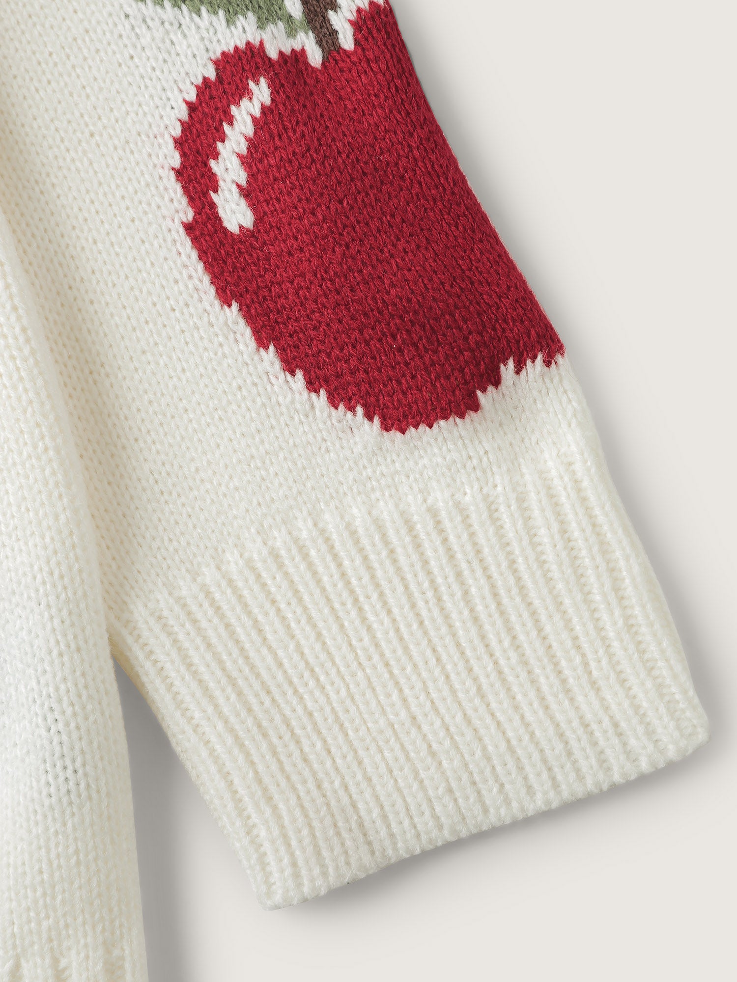 Sweet Apple Print Jacquard Print Pullover-Sweetccc