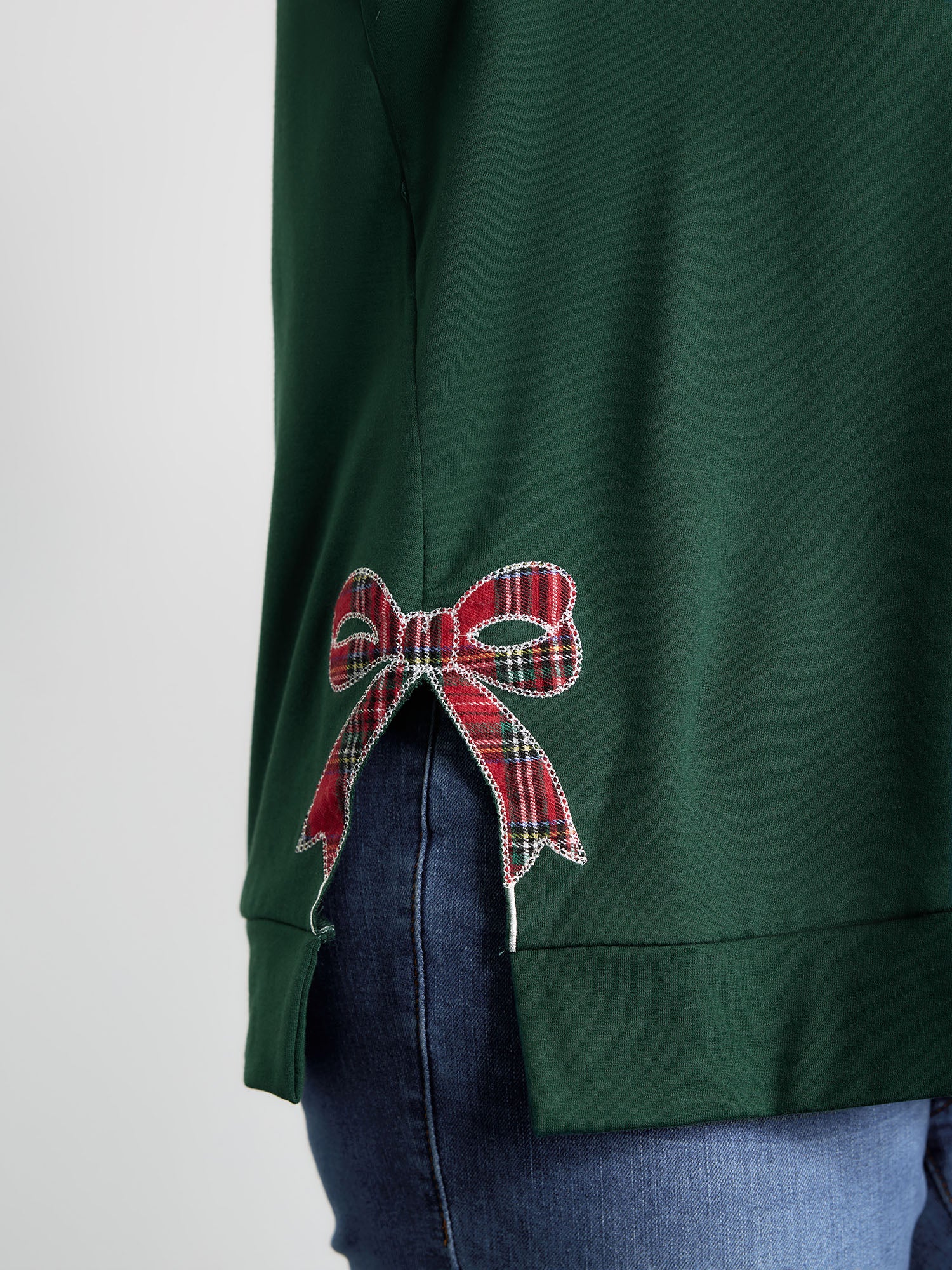 Merry Applique Embroidery Sweatshirt-Sweetccc