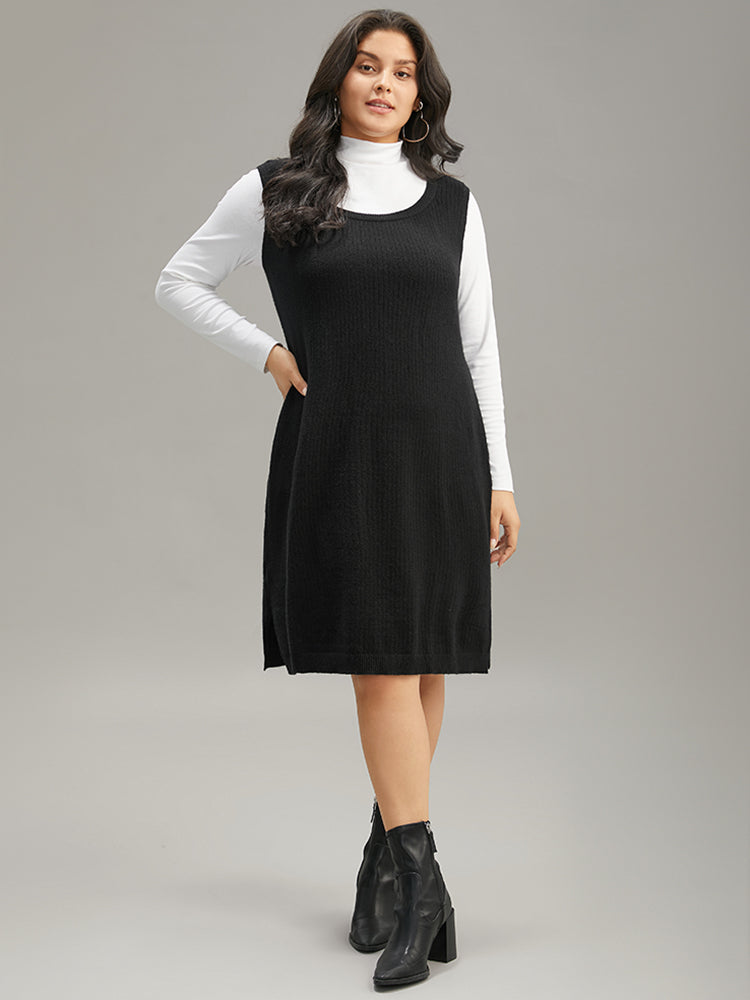 Supersoft Essentials Anti-Pilling Shoulderless  Sweater Dress-Sweetccc