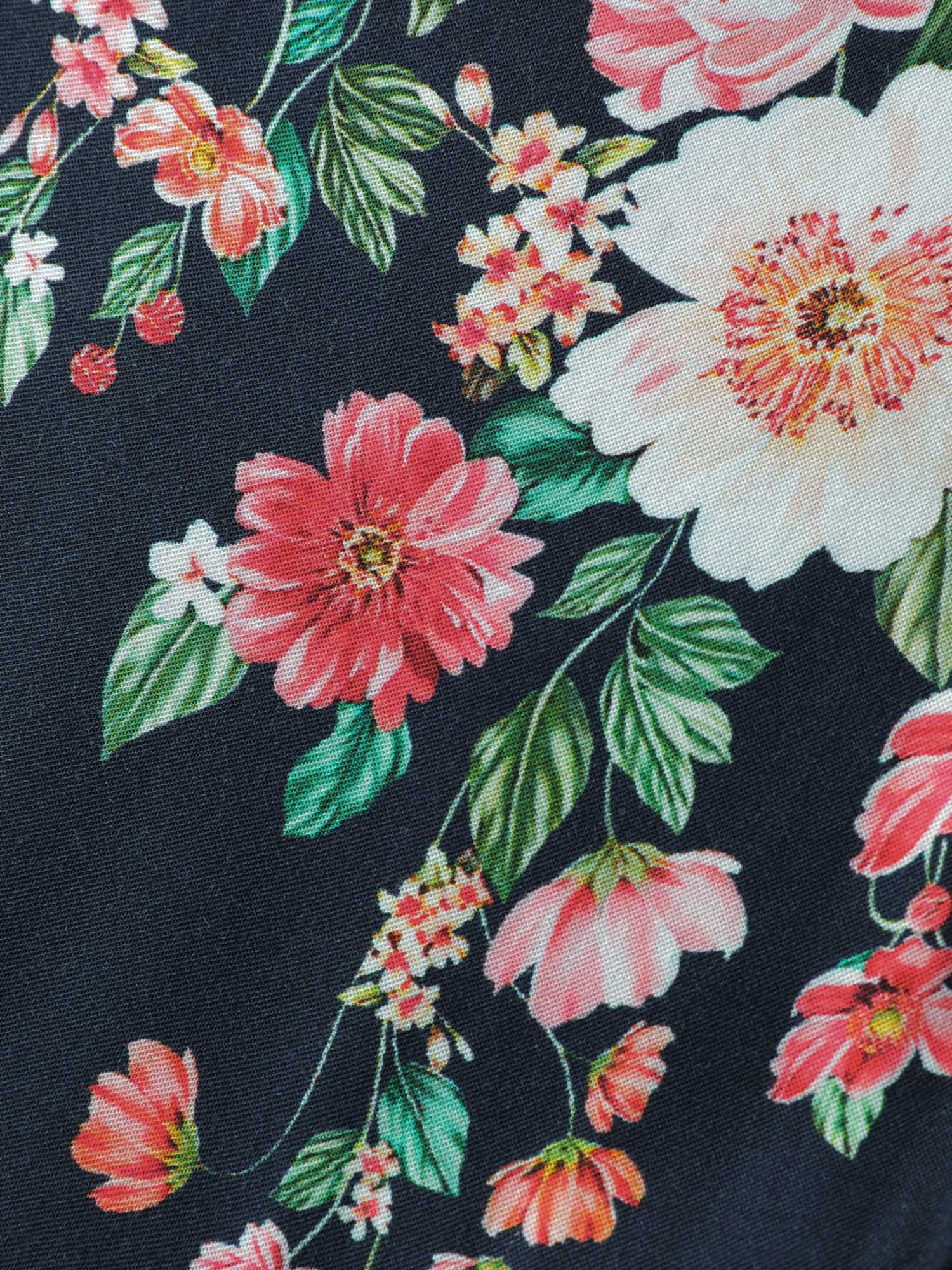 Floral Print Pockets Casual Jumpsuit-Sweetccc