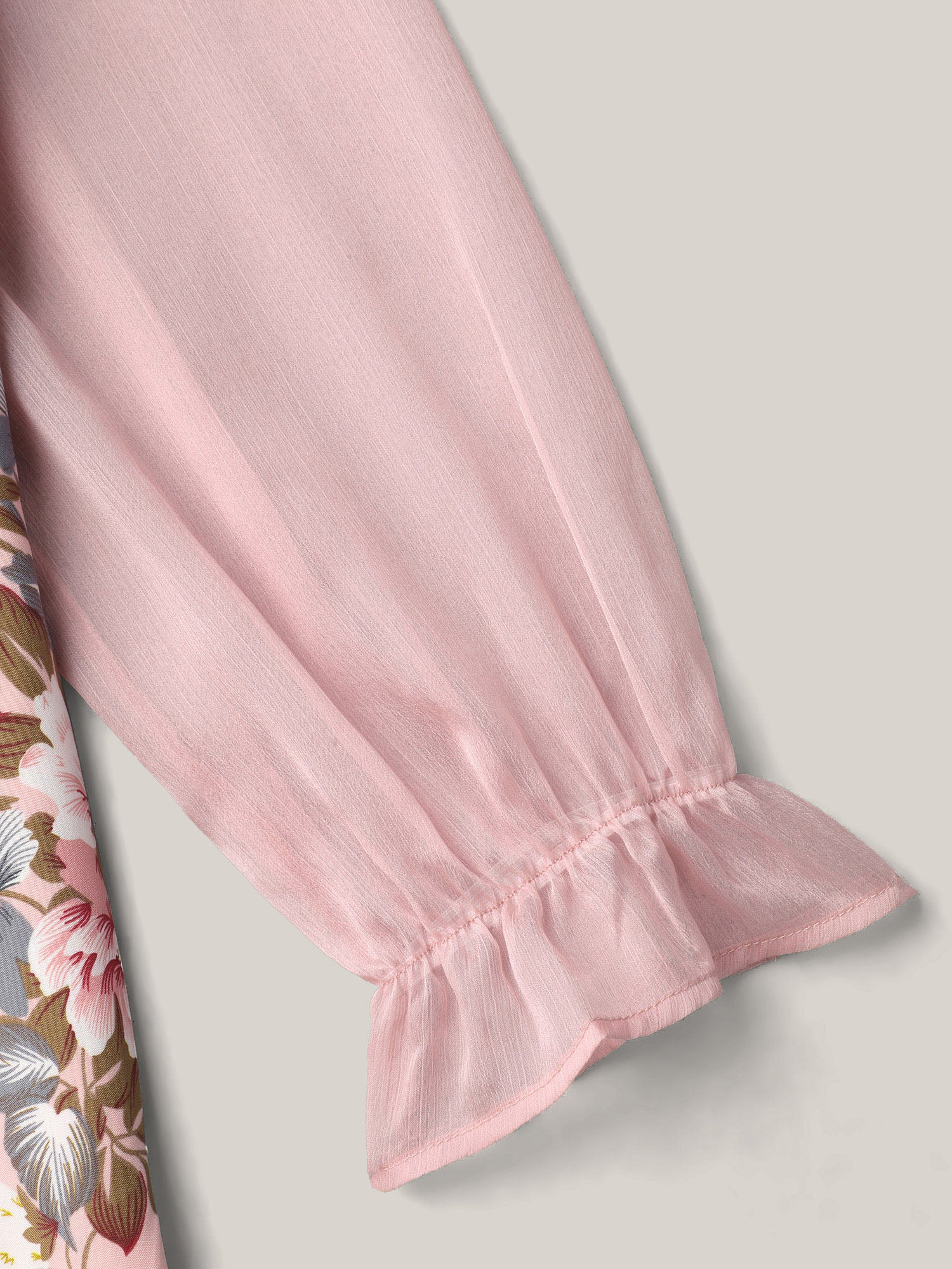 Floral Print Spliced Waist Cinched Midi Dress-Sweetccc