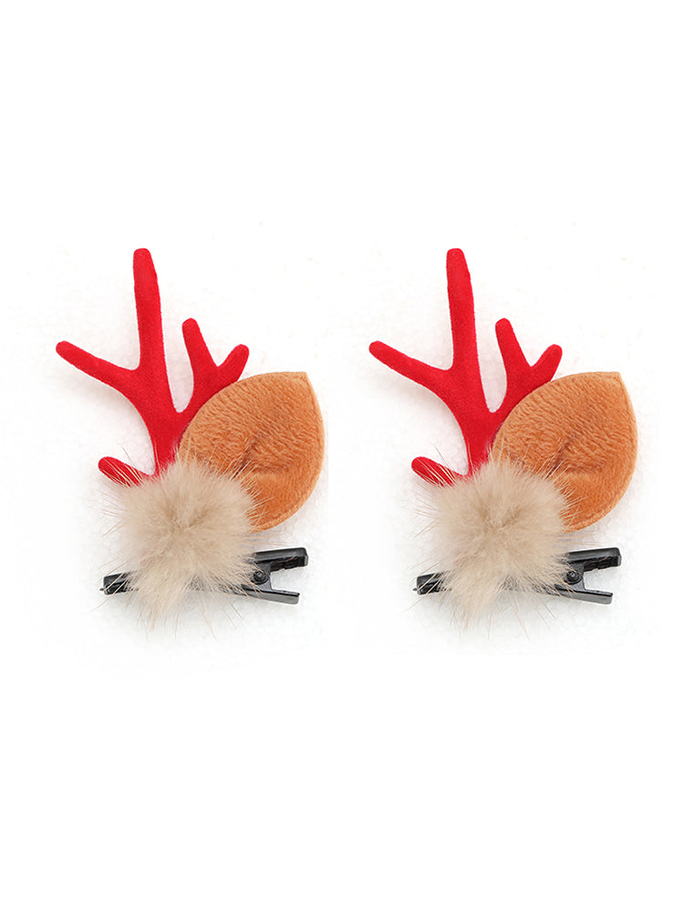 Fuzzy Elk Hair Clips-Sweetccc