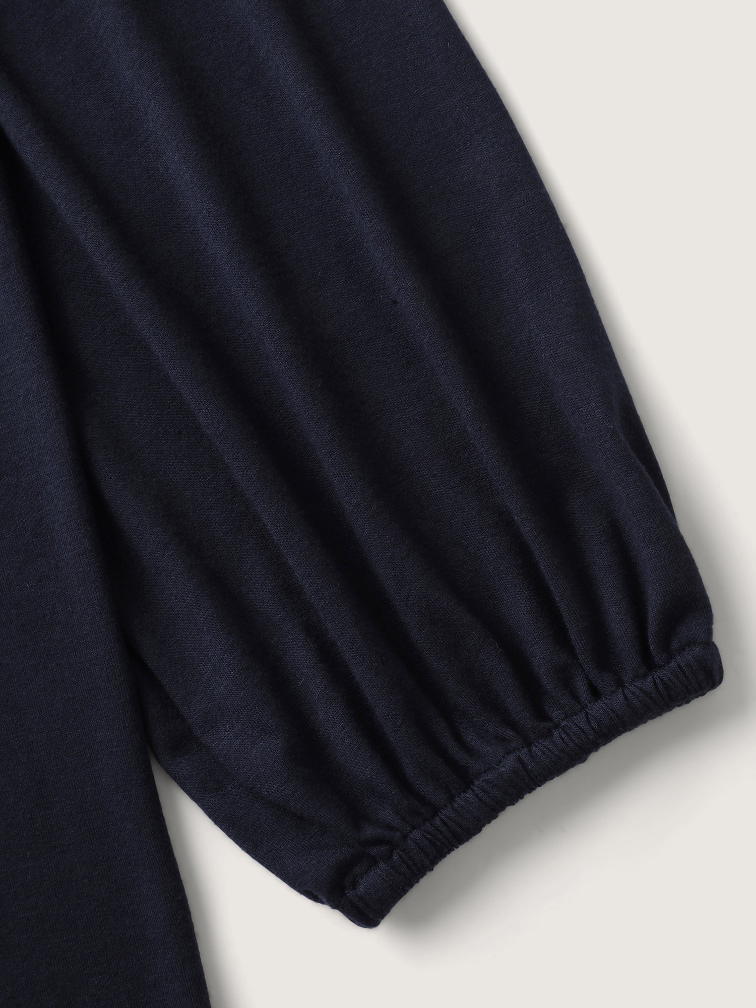 Stretchy Plaid Sleeve Split Neck T-Shirt-Sweetccc