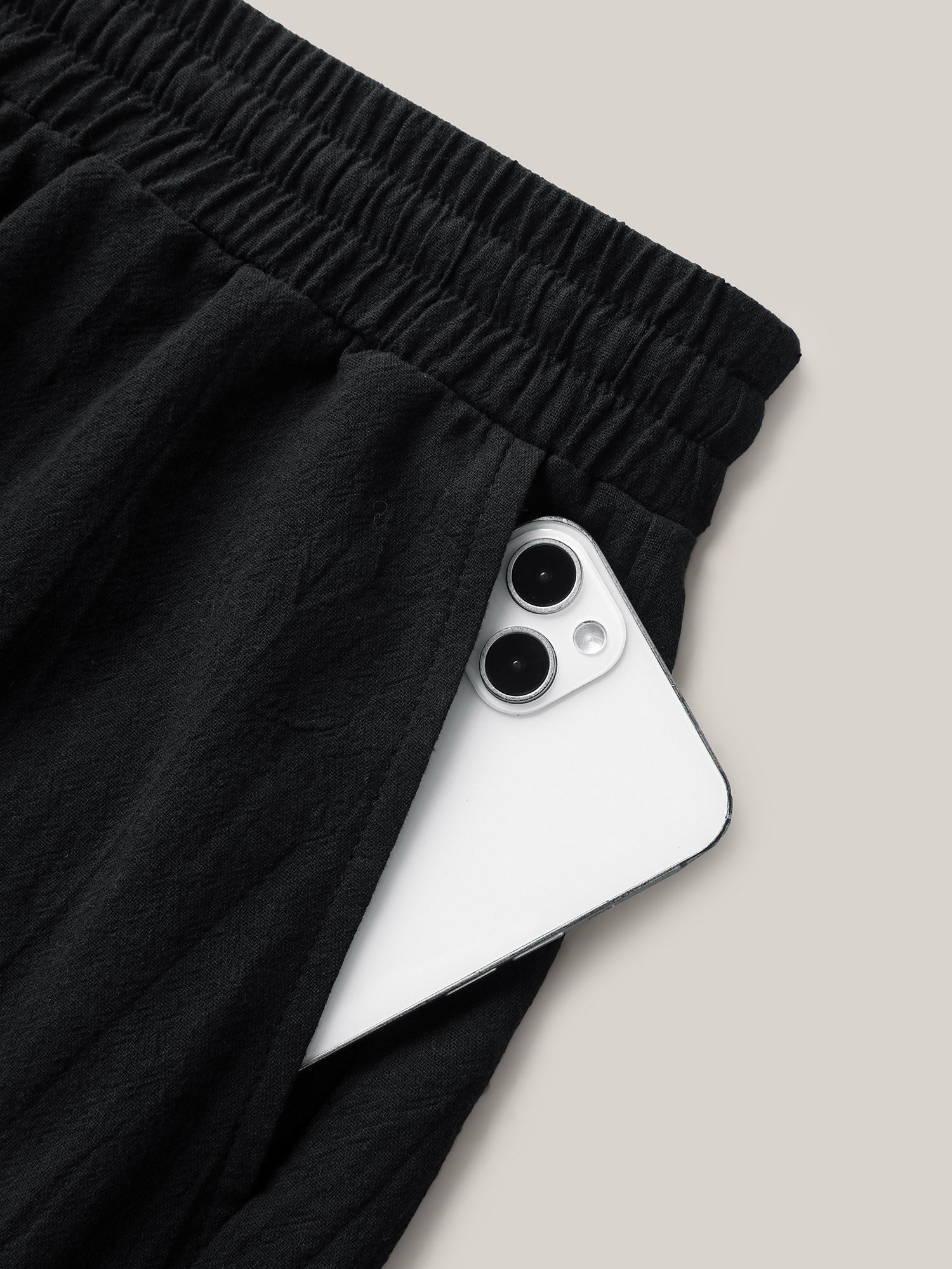 Lace Trim Waist Drawstring Shorts-Sweetccc