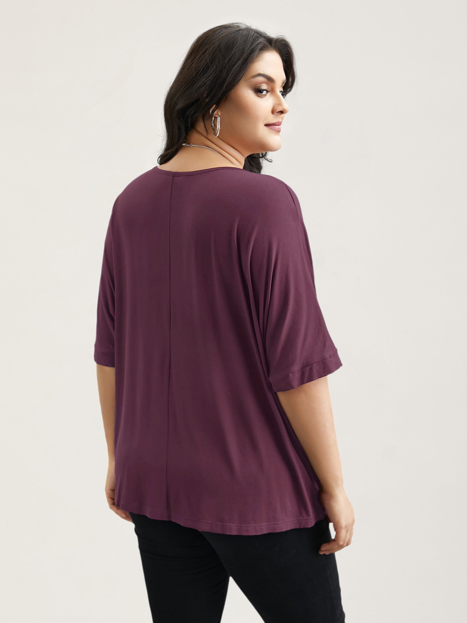 Supersoft Round Neck Plain T-Shirt-Sweetccc