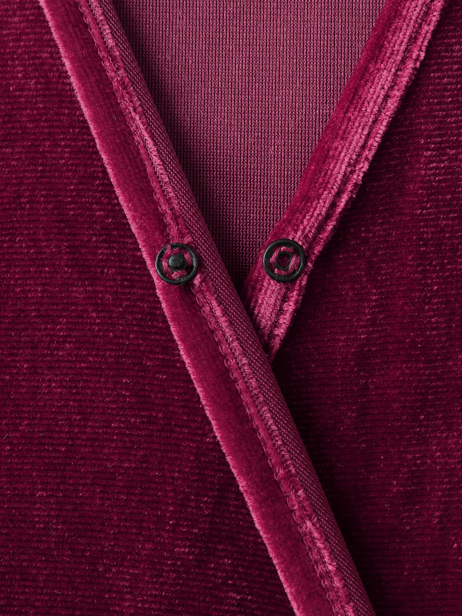 Velvet Pockets Wrap Neck Midi Dress-Sweetccc