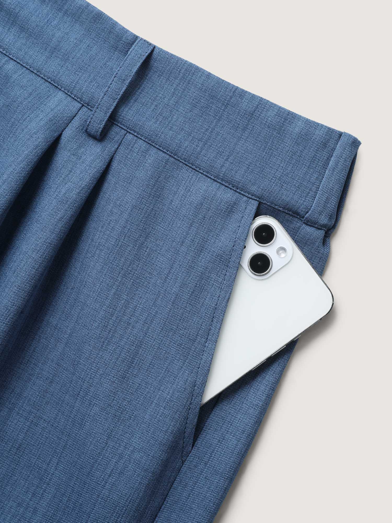 Heather Double Buckle Straight-Leg Shorts-Sweetccc