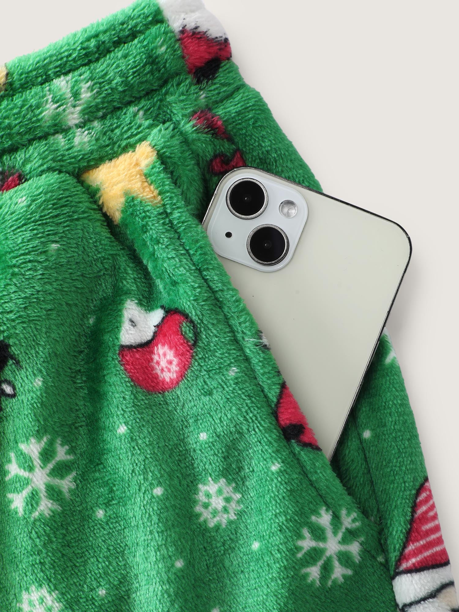 Holiday Pattern Drawstring Loungewear Bottoms-Sweetccc