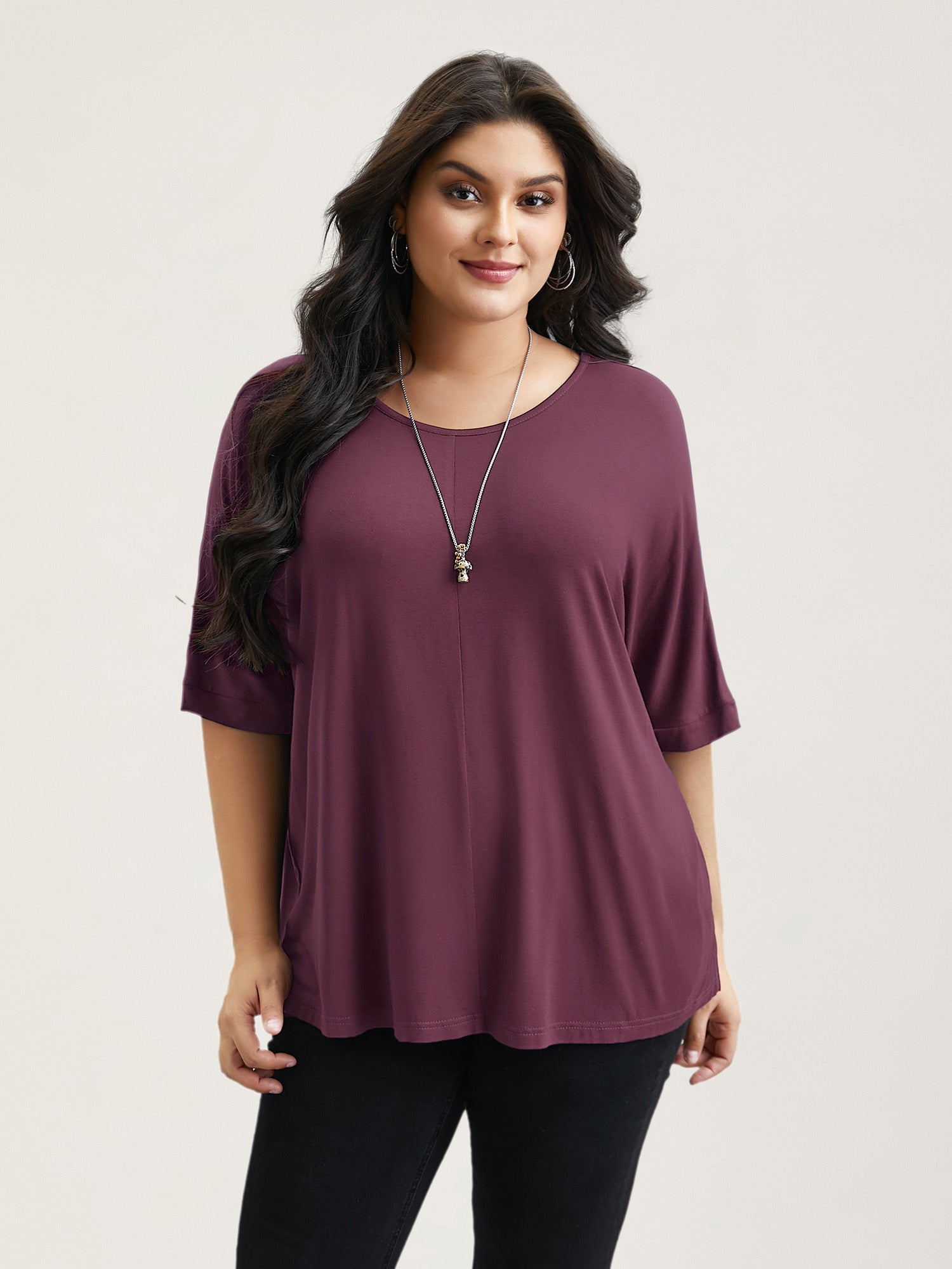 Supersoft Round Neck Plain T-Shirt-Sweetccc