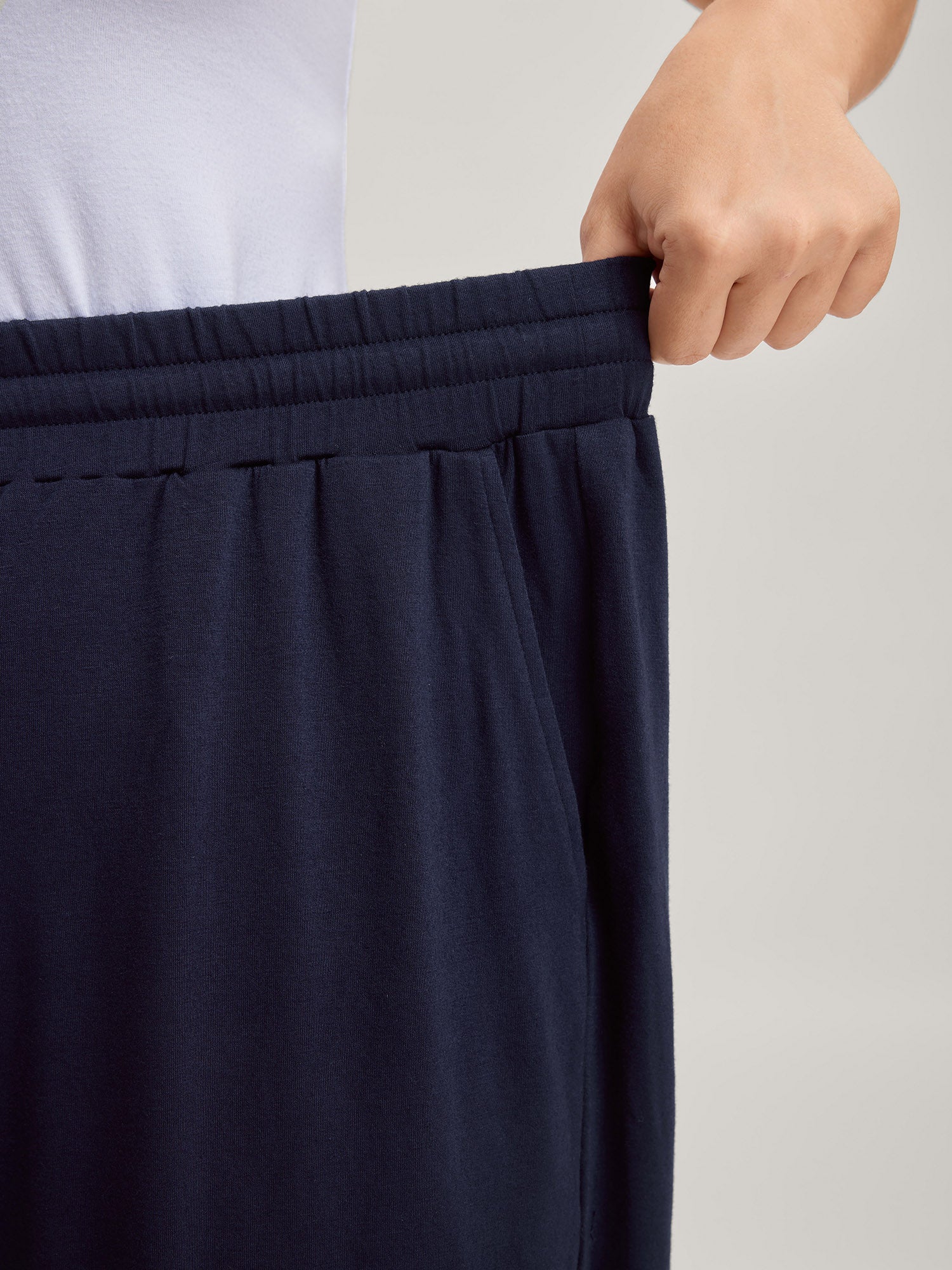 Stretchy Lace Trim Drawstring Lounge Pants-Sweetccc