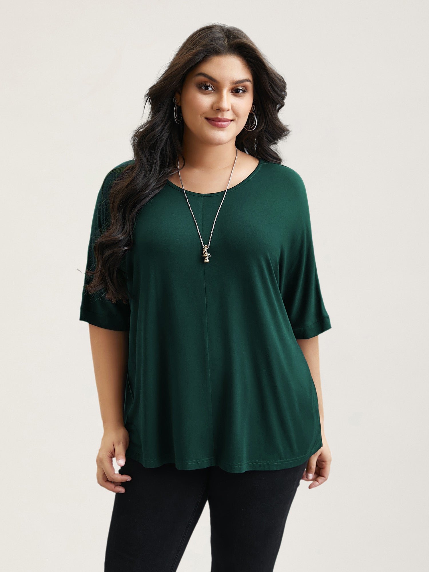 Supersoft Round Neck Plain T-Shirt-Sweetccc