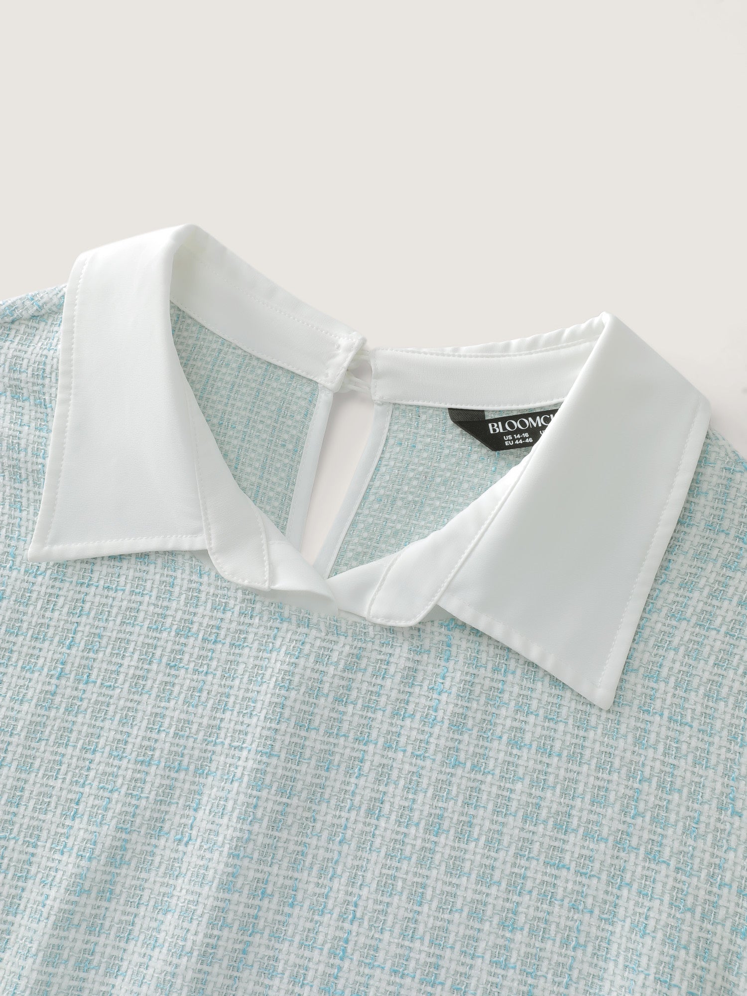 Tweed Colorblock Pleated Midi Dress-Sweetccc