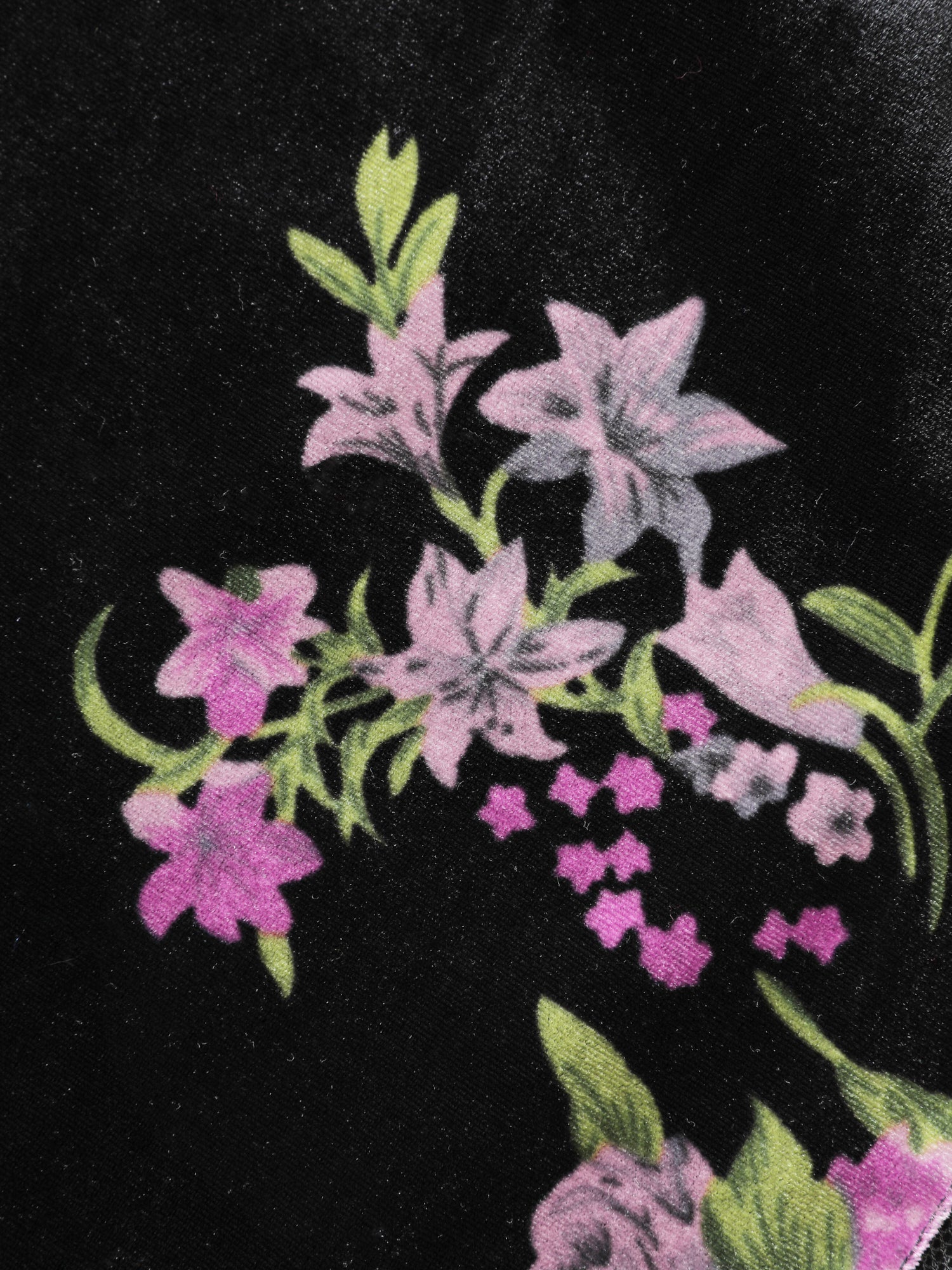 Velvet Floral Sheer Lace Knee Dress-Sweetccc