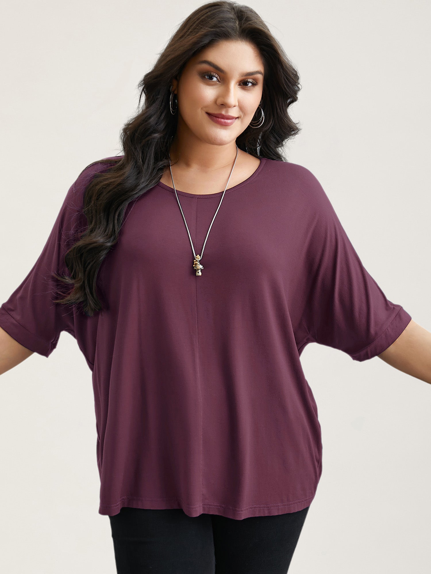Supersoft Round Neck Plain T-Shirt-Sweetccc