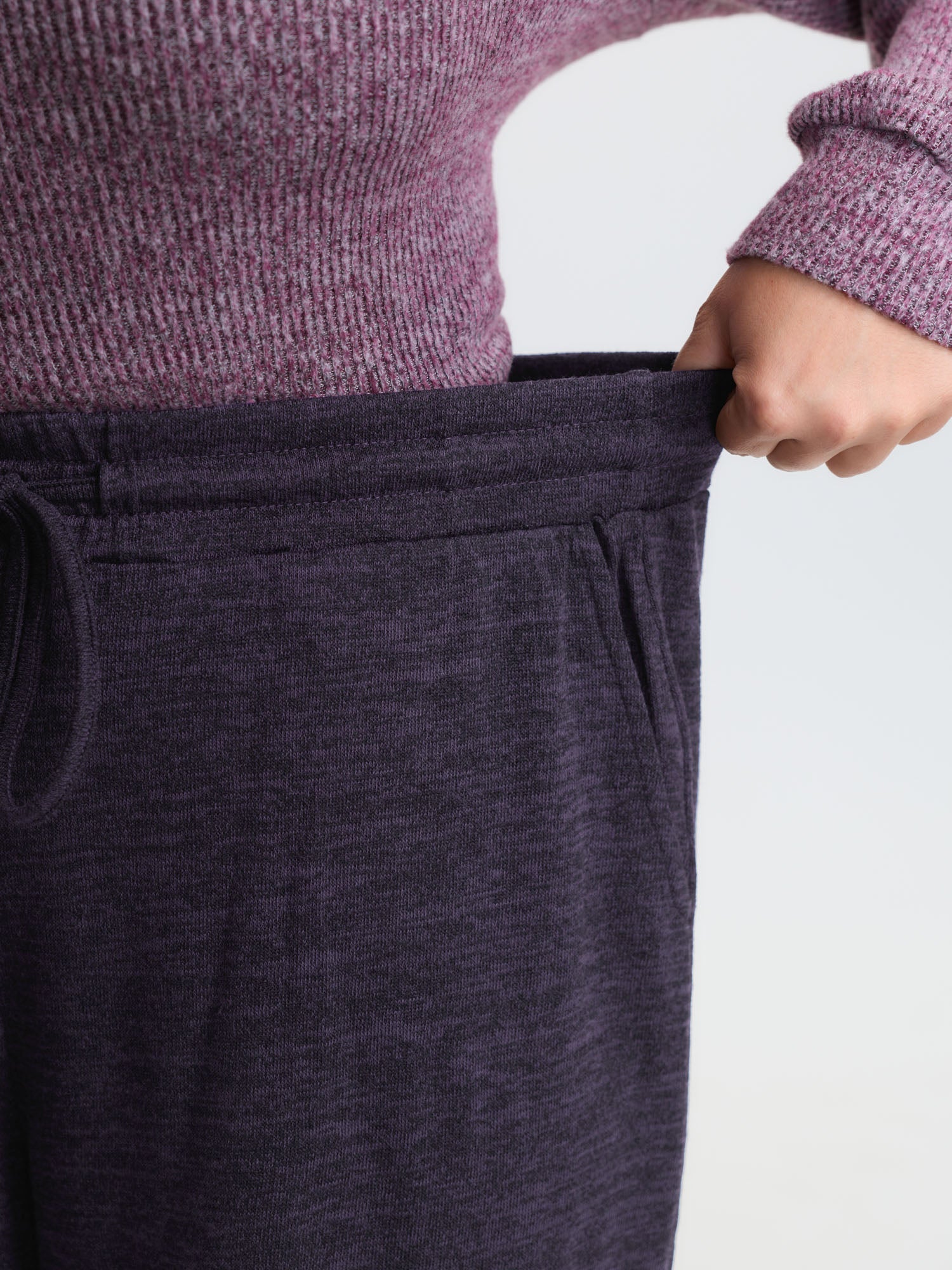 Heather Drawstring Loose Lounge Bottoms-Sweetccc