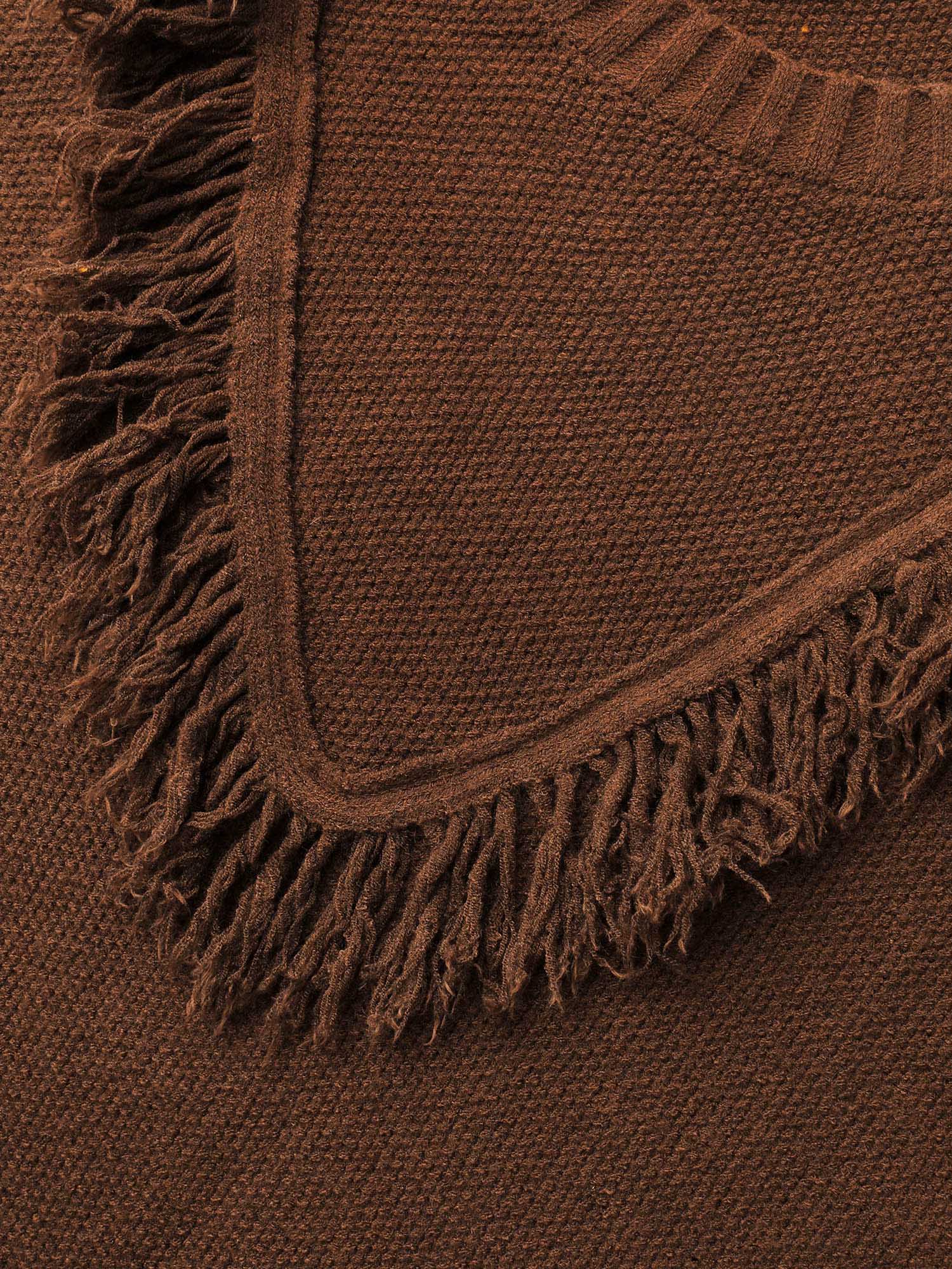 Tassel-Front High Neck Pullover-Sweetccc