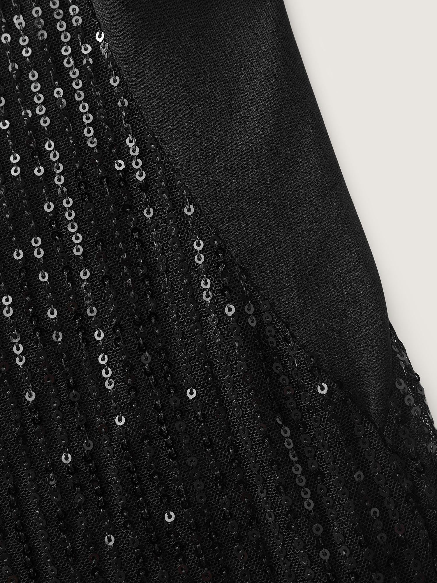 Sparkly Sequin Asymmetrical Neckline Blouse-Sweetccc