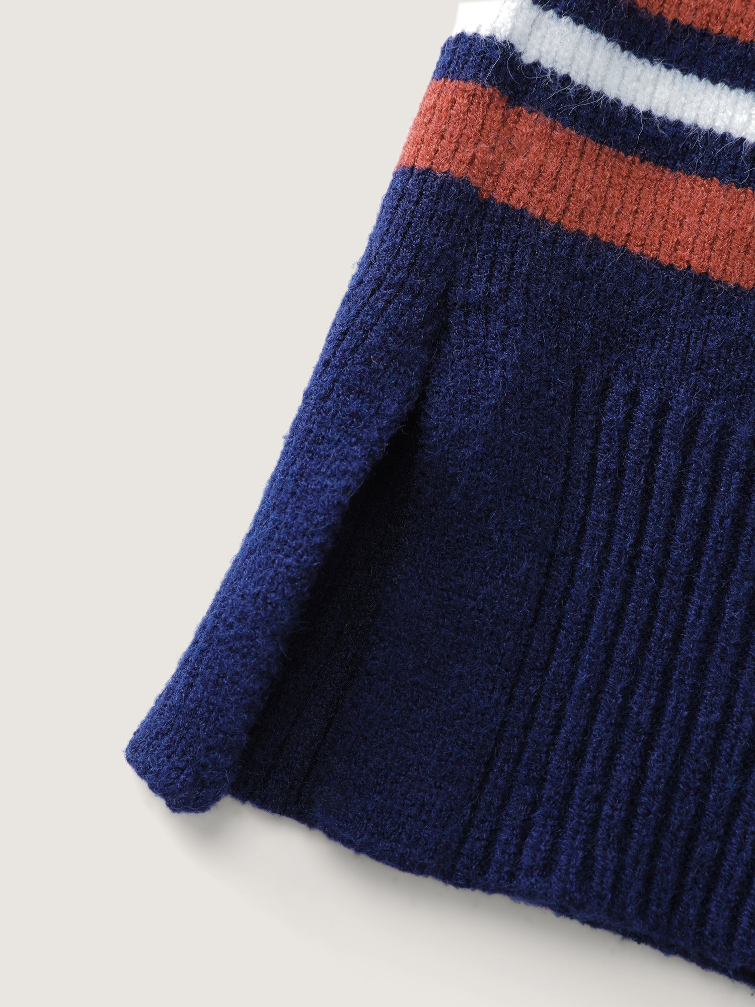 Supersoft Stripes Polo Collar Pullover-Sweetccc