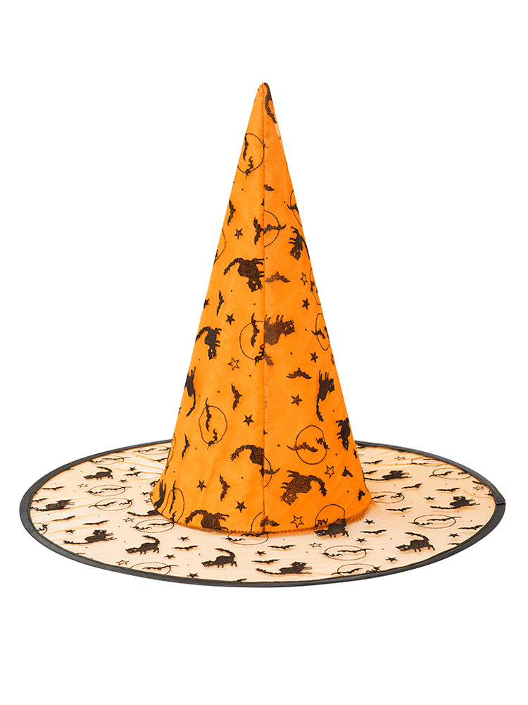 Halloween Cat Mesh Patchwork Hat-Sweetccc