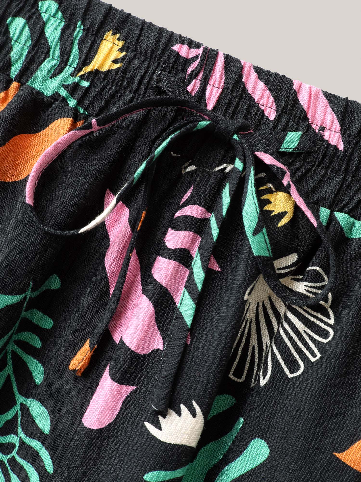 Multi-Color Leaf Print Wide-Leg Pants-Sweetccc