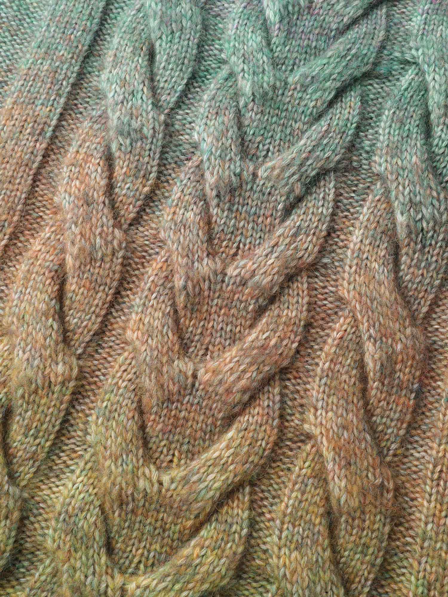 Heather Color Gradient Drop Shoulder Pullover-Sweetccc